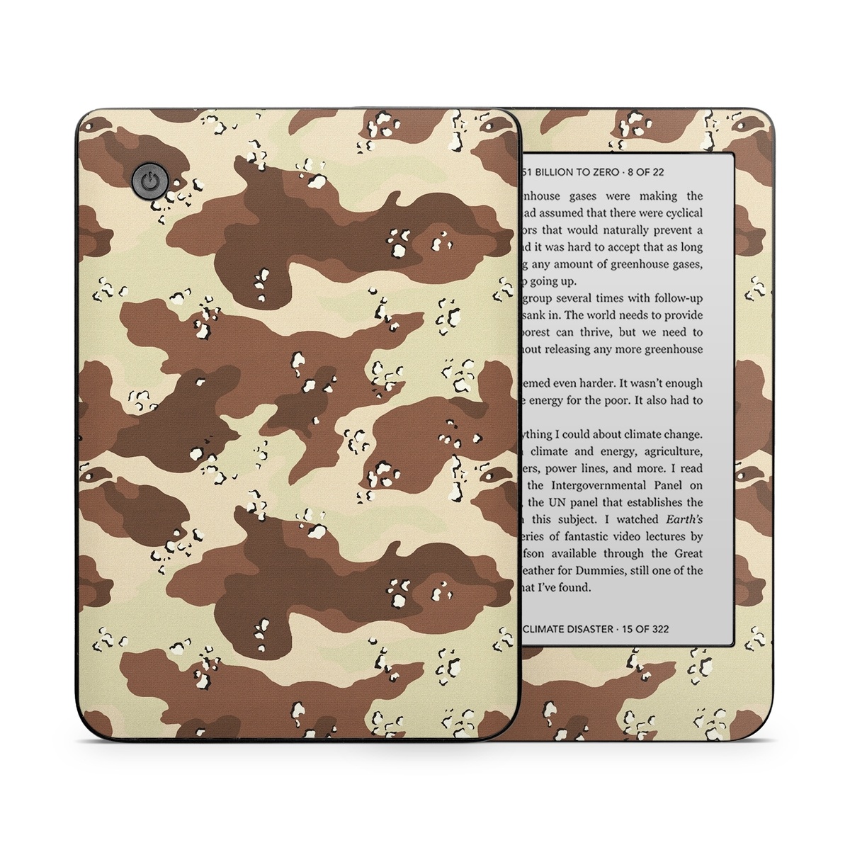 Kobo Clara 2E Skin design of Military camouflage, Brown, Pattern, Design, Camouflage, Textile, Beige, Illustration, Uniform, Metal, with gray, red, black, green colors