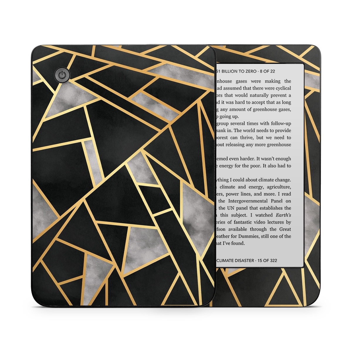 Kobo Clara 2E Skin design of Pattern, Triangle, Yellow, Line, Tile, Floor, Design, Symmetry, Architecture, Flooring, with black, gray, yellow colors