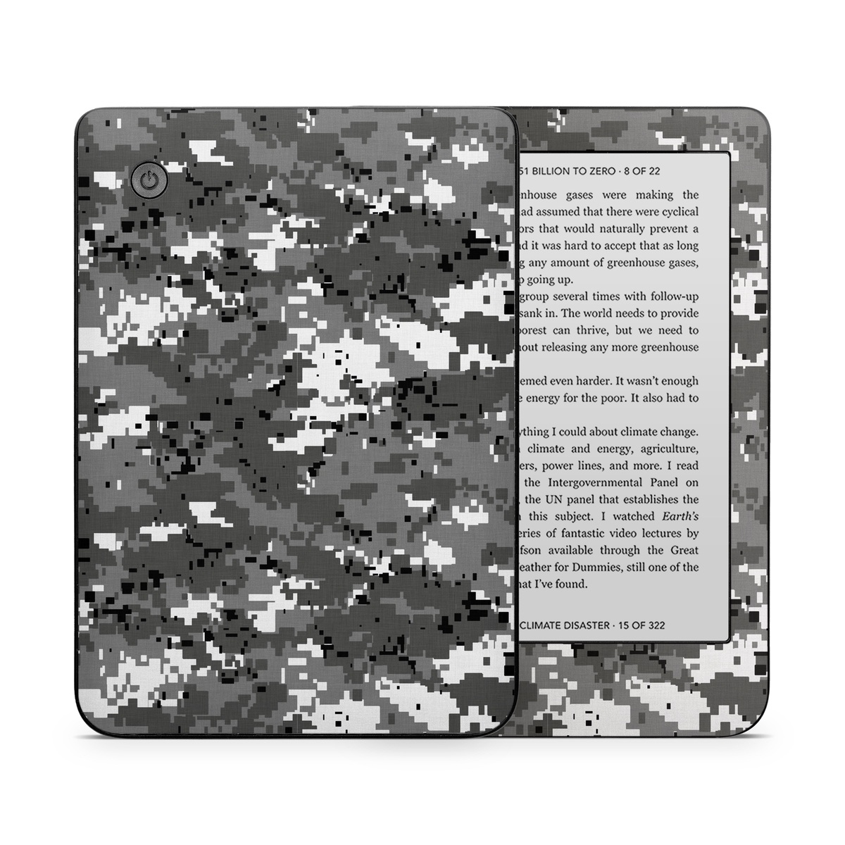 Kobo Clara 2E Skin design of Military camouflage, Pattern, Camouflage, Design, Uniform, Metal, Black-and-white, with black, gray colors