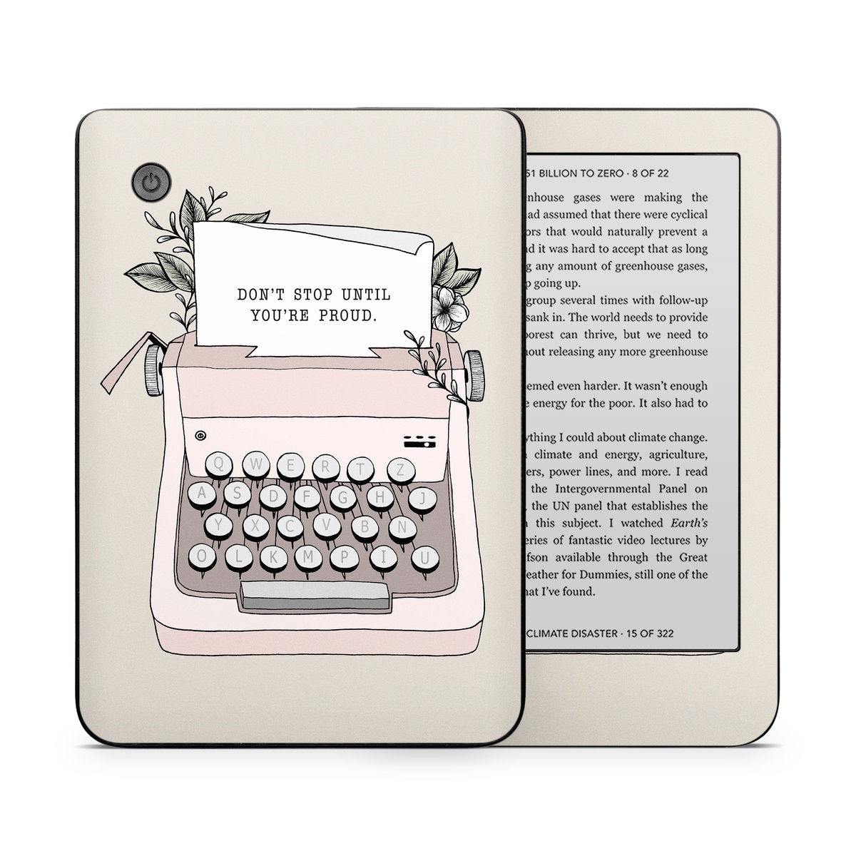 Kobo Clara 2E Skin design of Typewriter, Office equipment, Space bar, Office supplies, Illustration, with black, white, pink colors