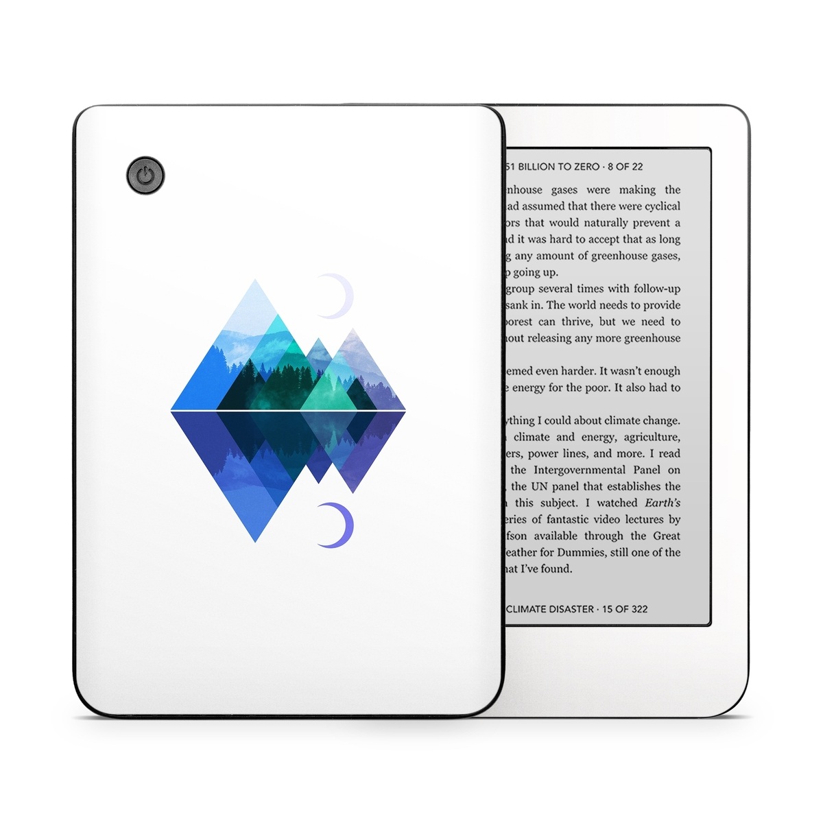 Kobo Clara 2E Skin design of Blue, Cobalt blue, Azure, Pattern, Logo, Design, Electric blue, Graphics, Illustration, Triangle, with white, blue, purple, green colors
