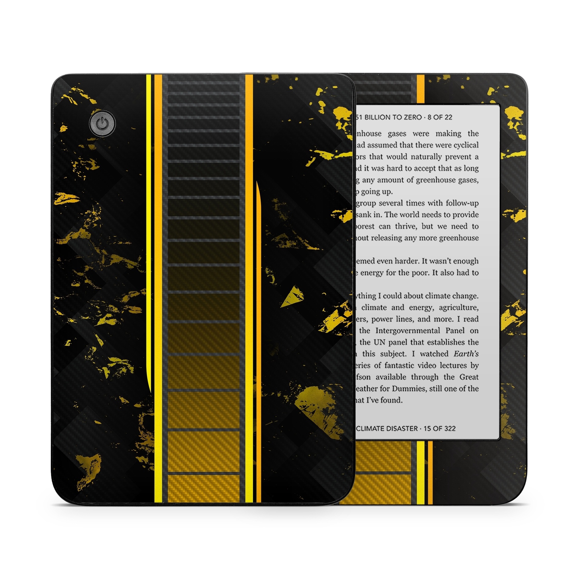 Kobo Clara 2E Skin design of Yellow, Plant, Font, Symmetry, Terrestrial plant, Tower block, Parallel, Pattern, Tints and shades, Rectangle, with black, yellow, gray, orange colors