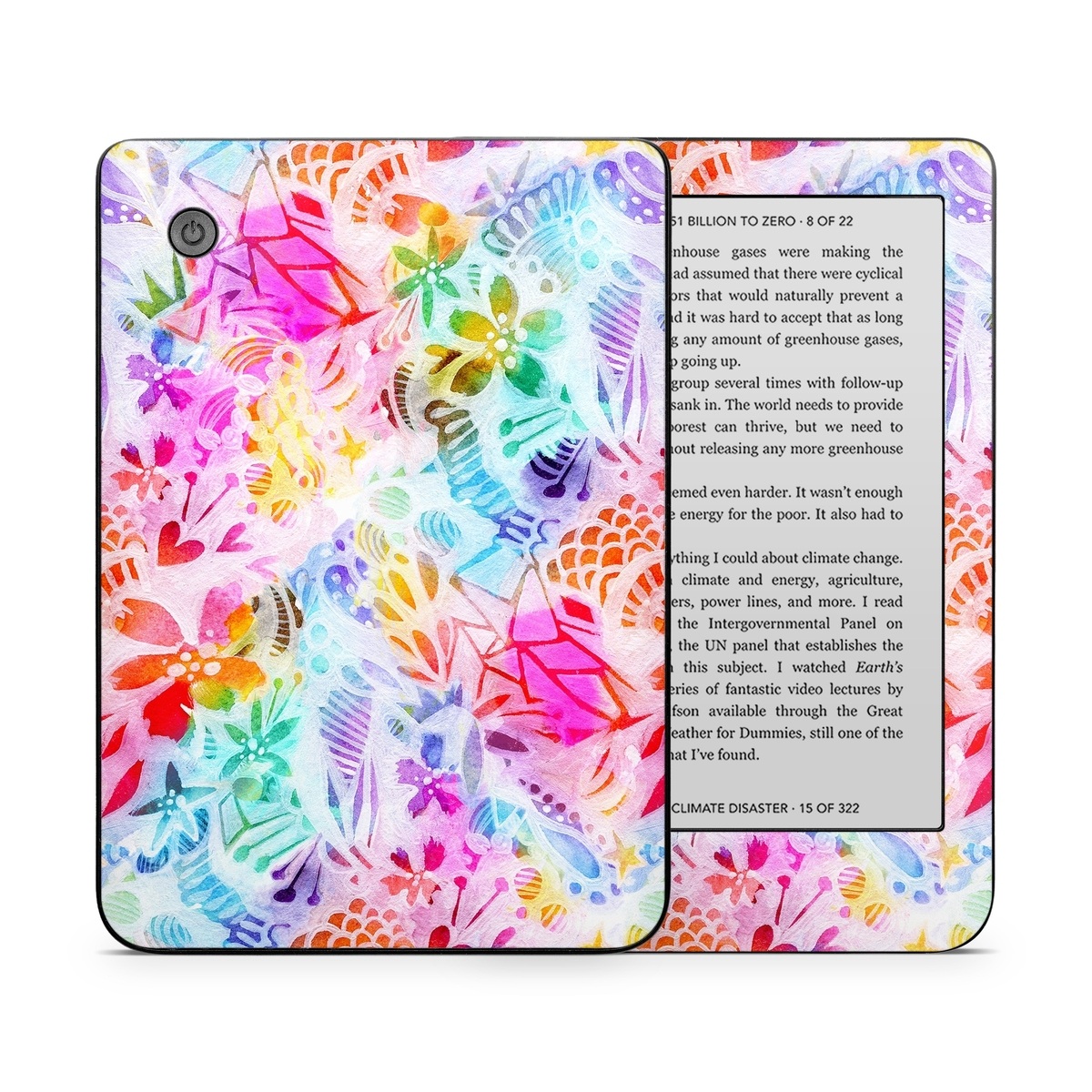 Kobo Clara 2E Skin design of Pattern, Design, Textile, Art, with gray, pink, purple, blue colors