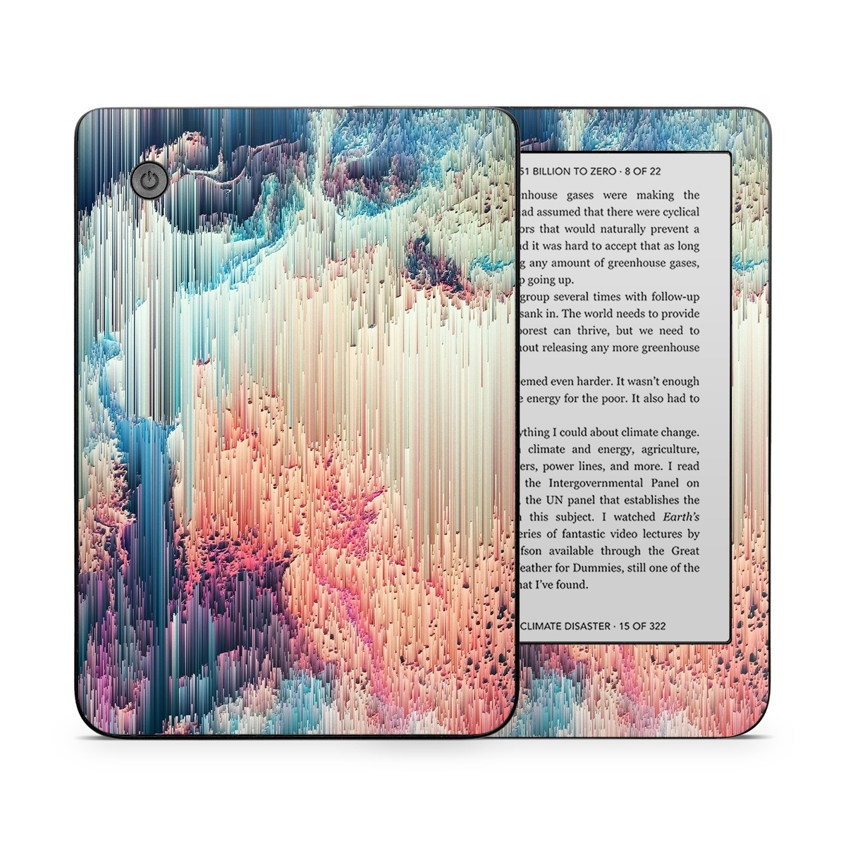Kobo Clara 2E Skin design of Blue, Pink, Sky, Turquoise, Design, Rock, Textile, Photography, Cloud, Winter, with white, blue, purple, pink, red colors