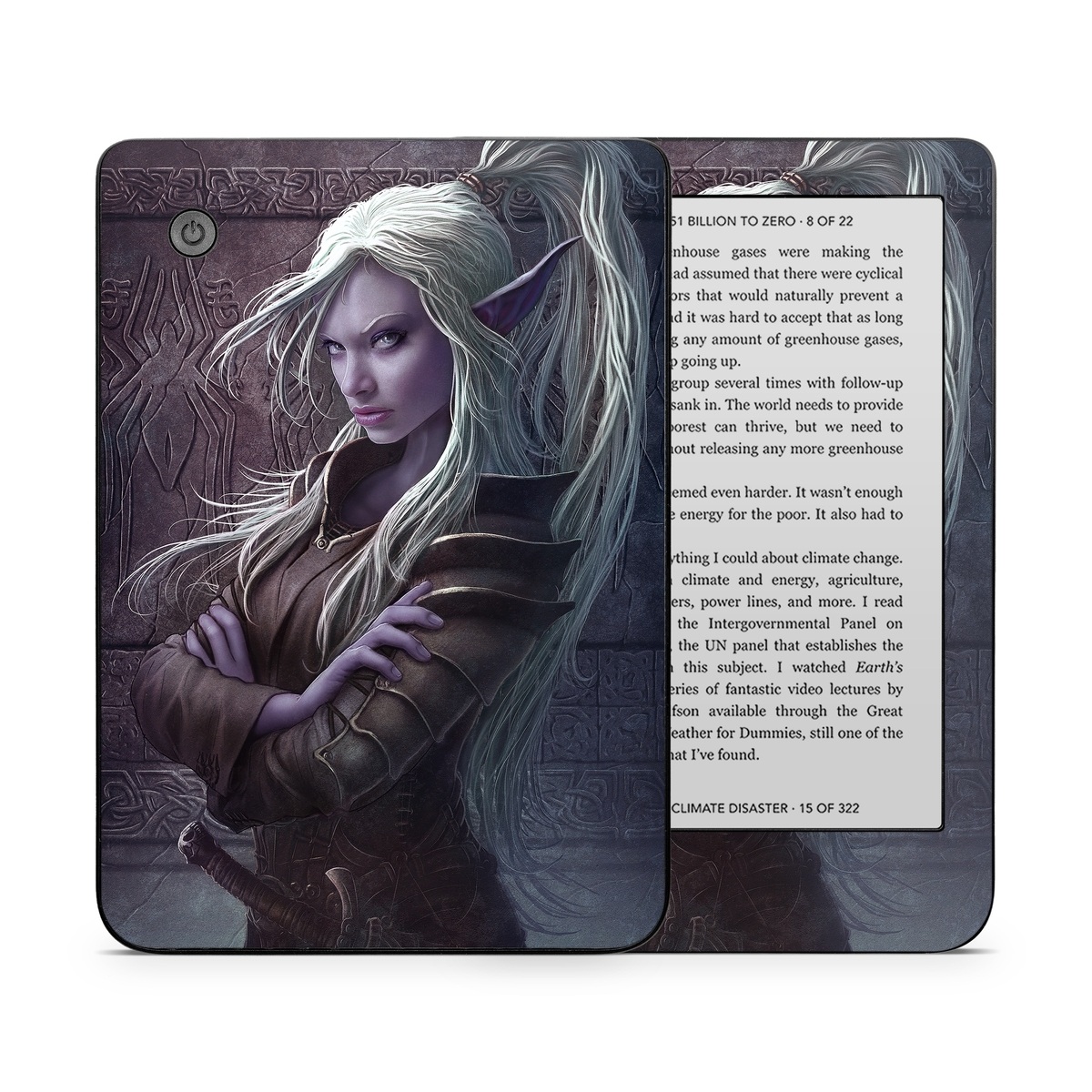 Kobo Clara 2E Skin design of Cg artwork, Beauty, Purple, Lady, Illustration, Fictional character, Long hair, Photography, Art, Portrait, with black, gray, purple colors