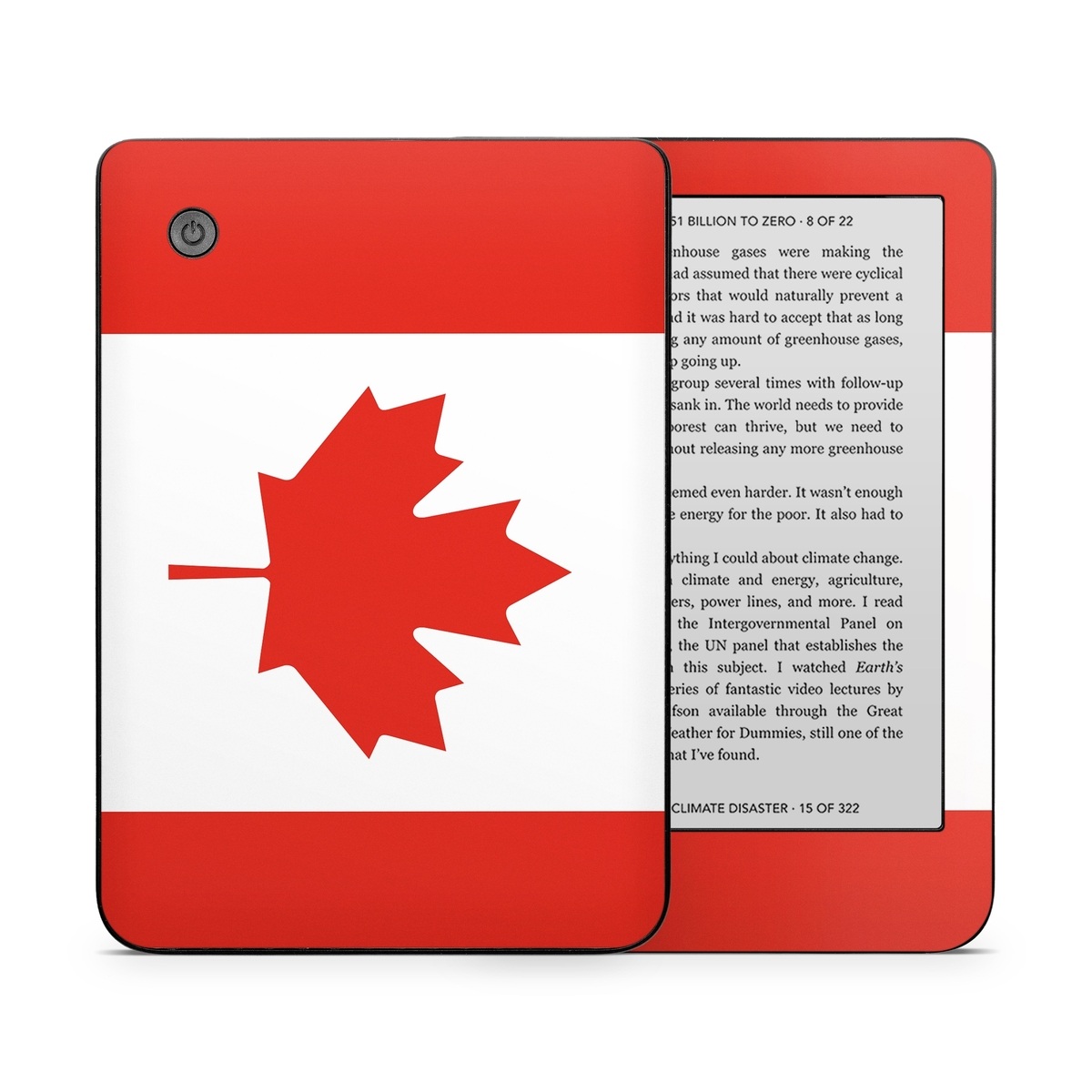 Kobo Clara 2E Skin design of Red, Maple leaf, Tree, Leaf, Woody plant, Flag, Plant, Plane, Red flag, Maple, with red, white colors