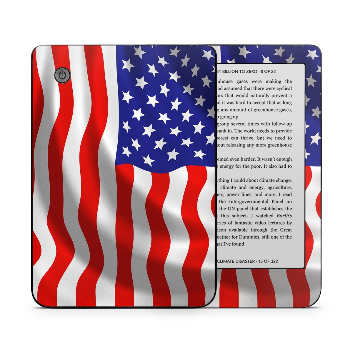 Kobo Clara 2E Skin design of Flag of the united states, Flag, Flag Day (USA), Veterans day, Independence day, Memorial day, Holiday, with gray, red, blue, black, white colors