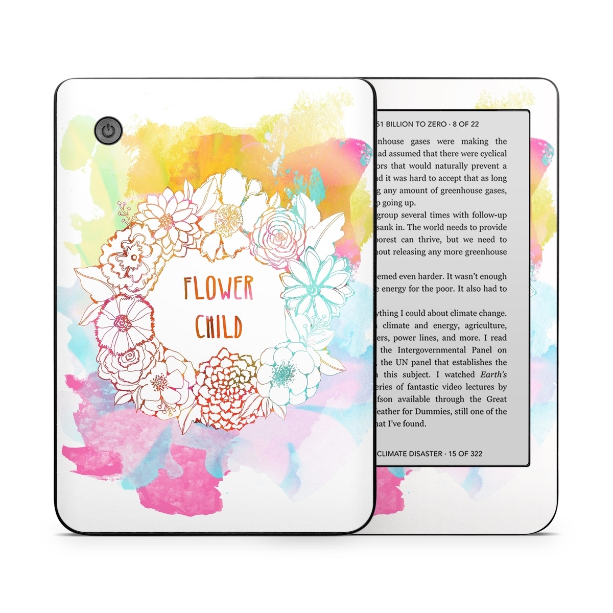 Kobo Clara 2E Skin design of Heart, Illustration, Clip art, with yellow, orange, pink, blue, red colors
