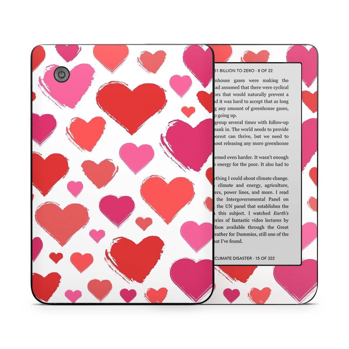 Kobo Clara 2E Skin design of Photograph, Organ, Human body, Red, Pink, Material property, Pattern, Font, Magenta, Heart, with white, red, pink colors