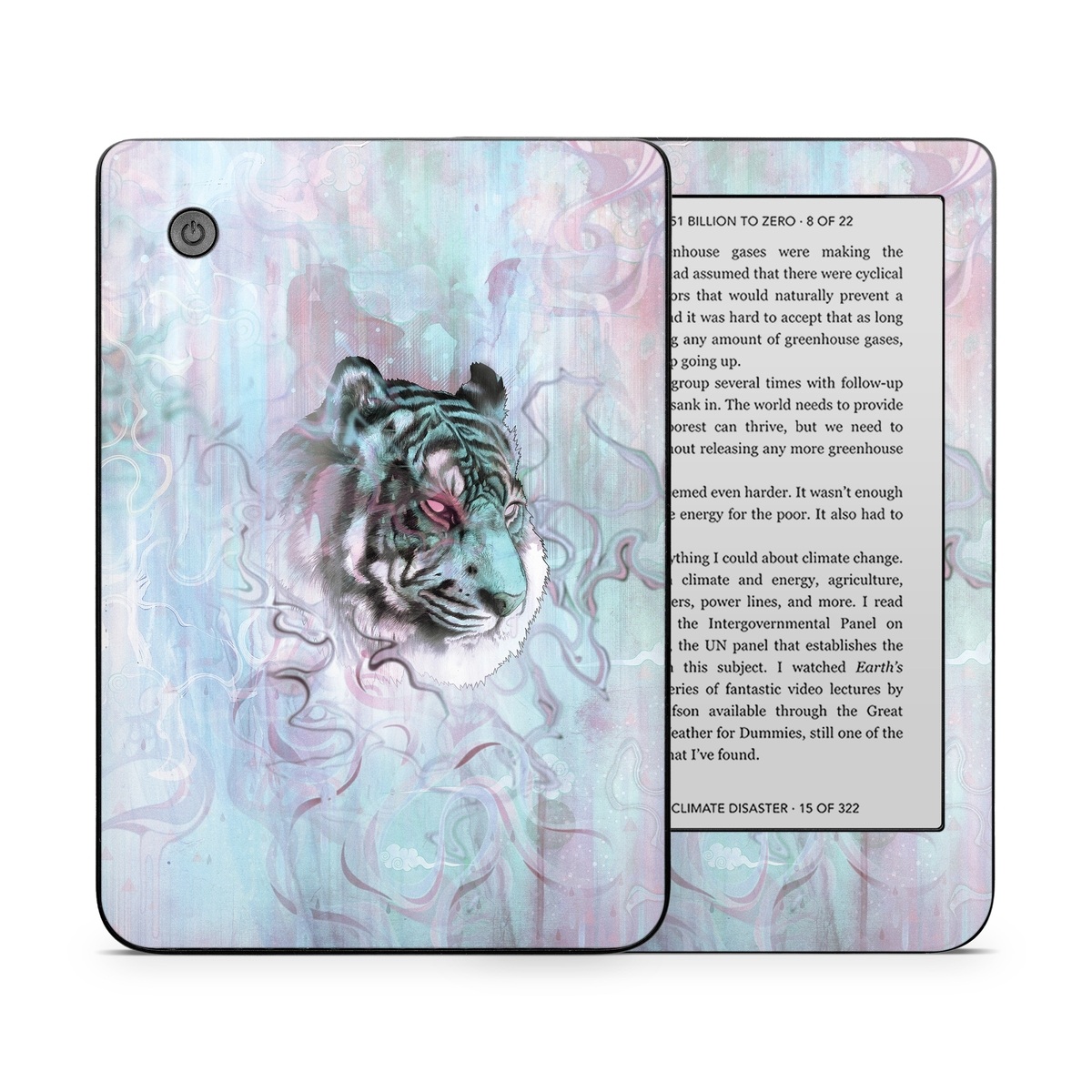 Kobo Clara 2E Skin design of Watercolor paint, Illustration, Art, Visual arts, Drawing, Graphic design, Pattern, Painting, Acrylic paint, Fictional character, with gray, purple, black colors