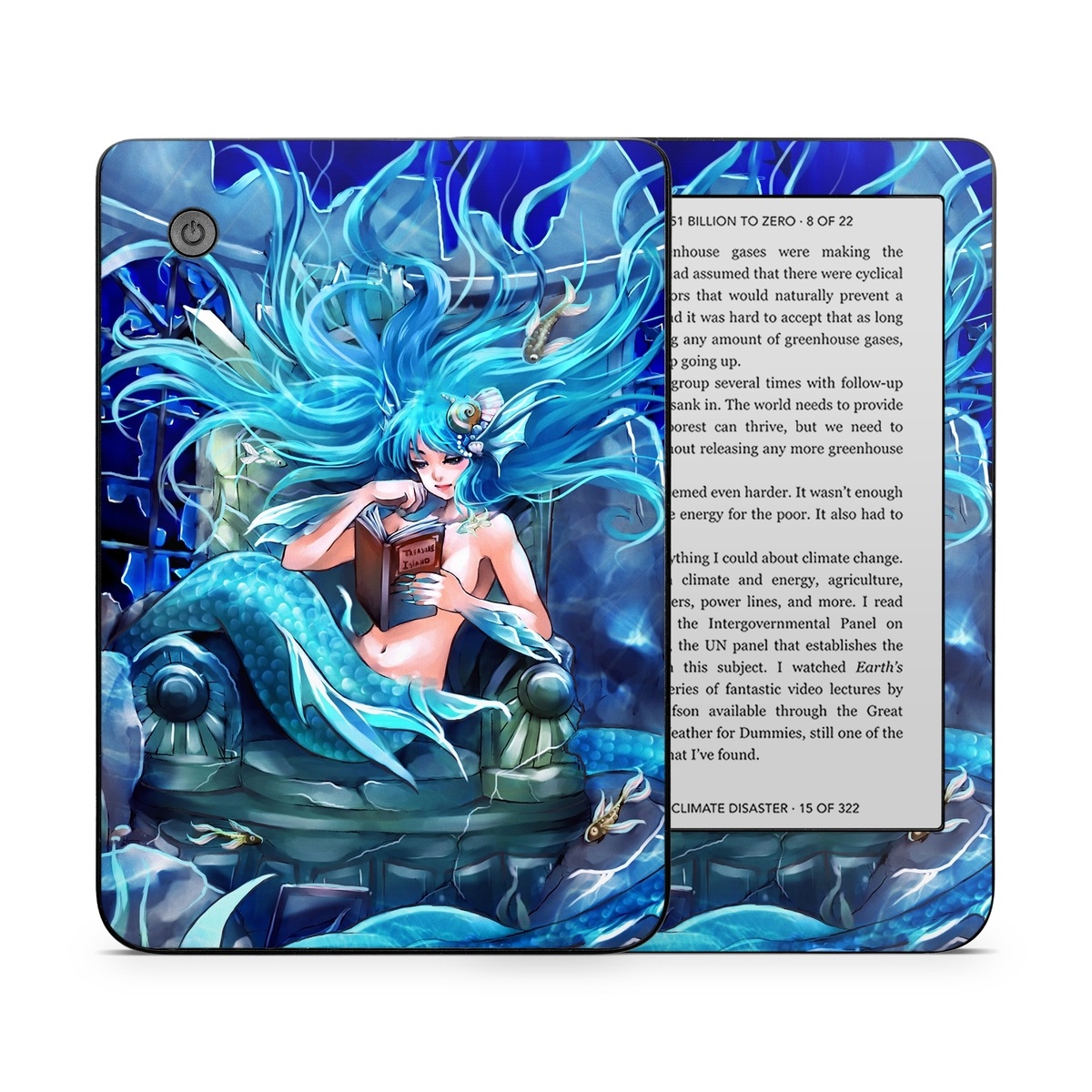 Kobo Clara 2E Skin design of Cg artwork, Fictional character, Electric blue, Illustration, Art, Mythology, Dragon, Games, Mythical creature, with blue, black, yellow, white colors