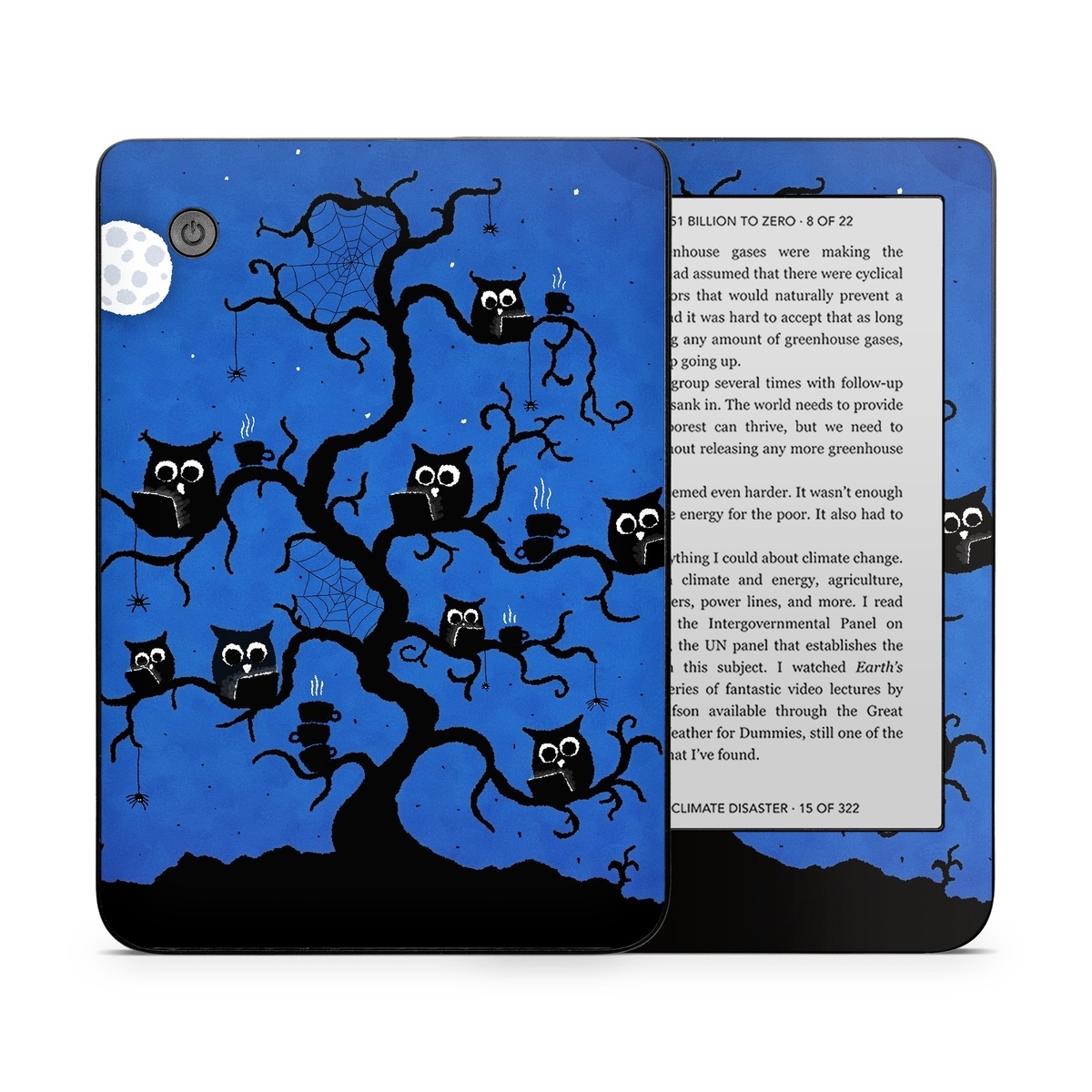 Kobo Clara 2E Skin design of Illustration, Organism, Pattern, with blue, black colors
