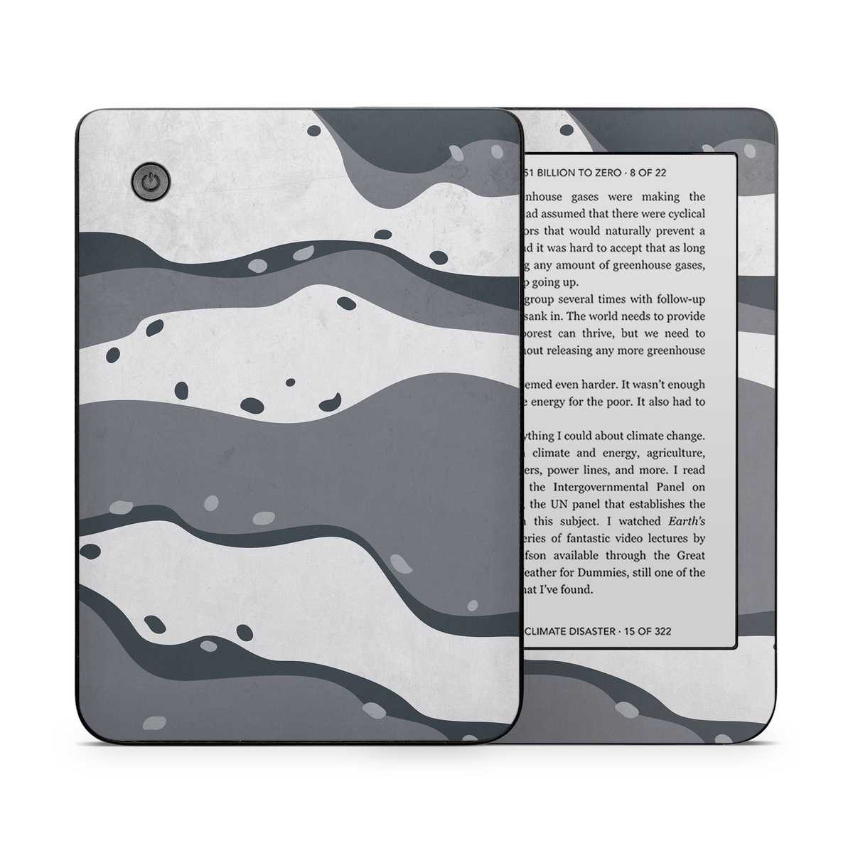 Kobo Clara 2E Skin design of White, Pattern, Water, Design, Illustration, Black-and-white, Metal, Drawing, Style, with black, white, gray colors
