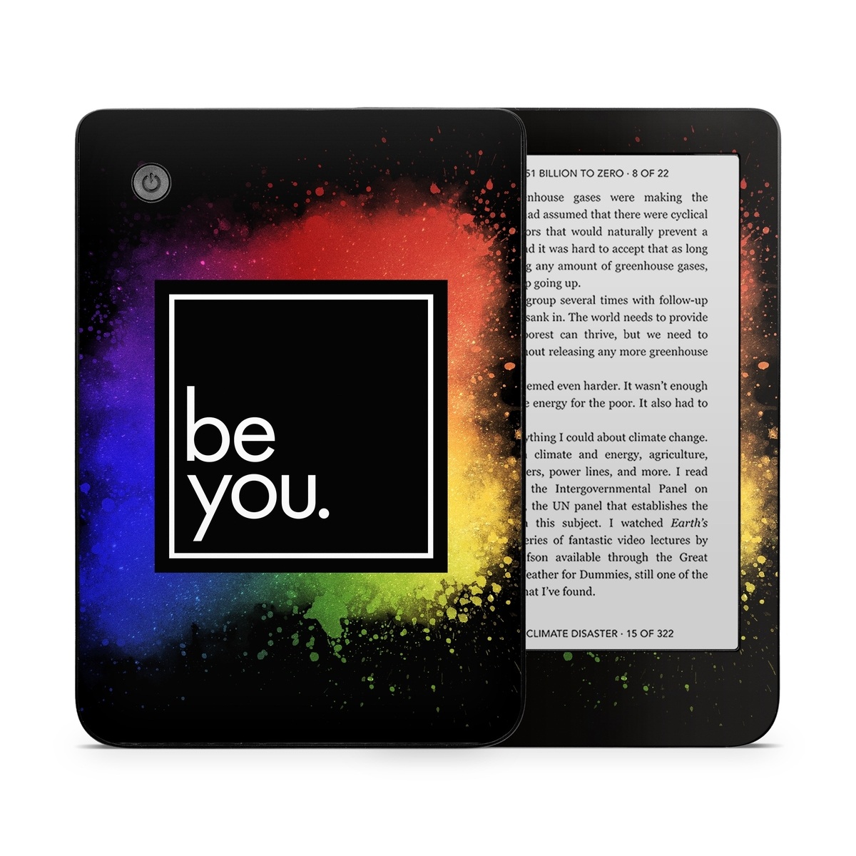 Kobo Clara 2E Skin design of Text, Font, Sky, Graphic design, Line, Illustration, Logo, Graphics, Night, Space, with black, white, blue, purple, green, yellow, orange, red colors