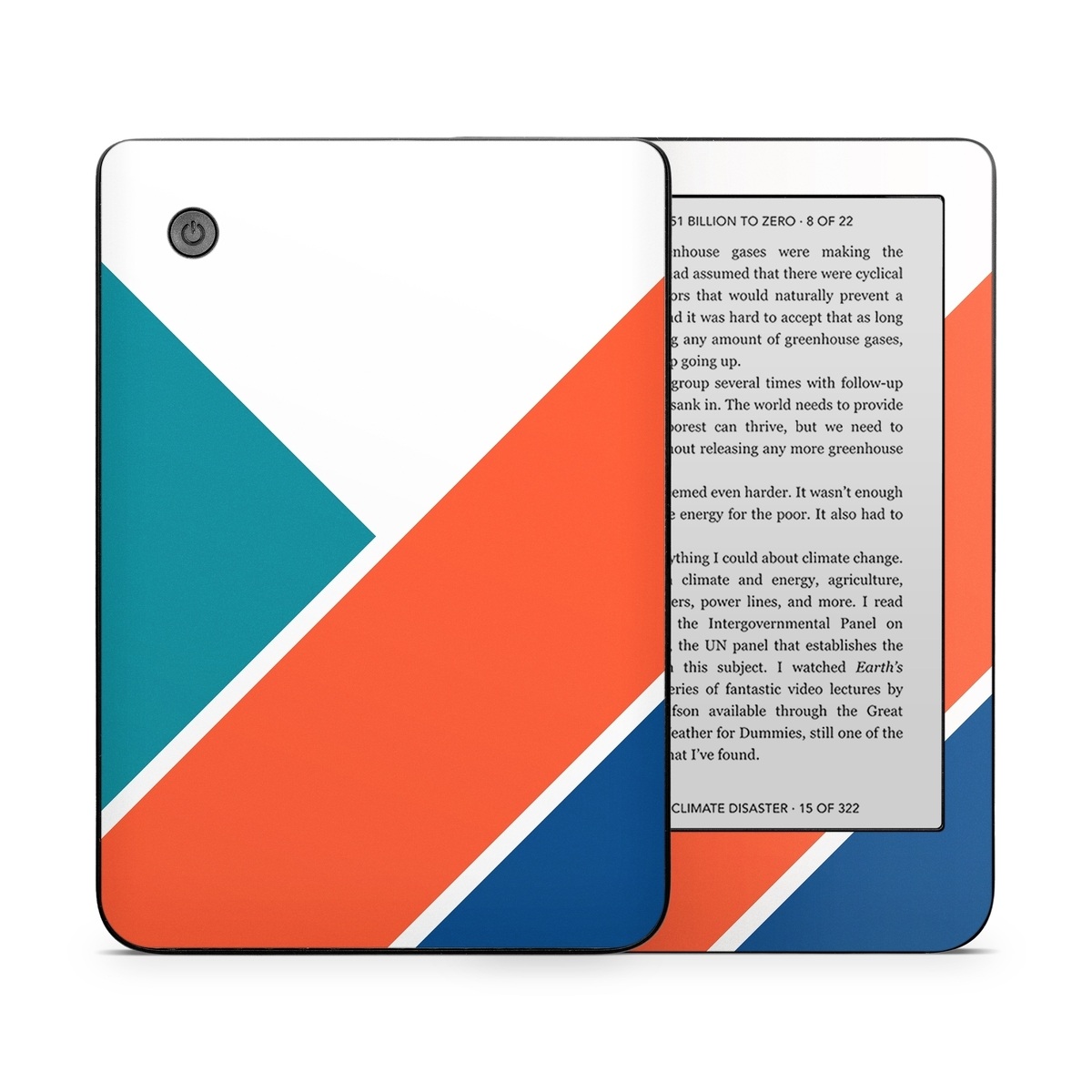 Kobo Clara 2E Skin design of Blue, Orange, Line, Turquoise, Flag, Electric blue, Pattern, Parallel, with white, blue, red, orange, green colors