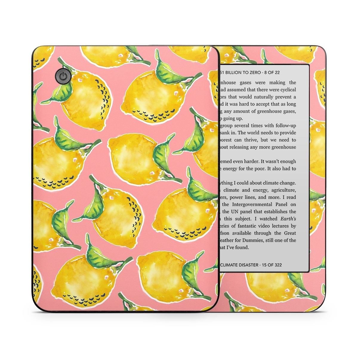 Kobo Clara 2E Skin design of Yellow, Plant, with yellow, green, pink colors