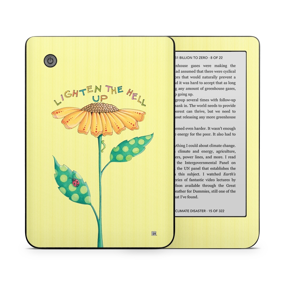 Kobo Clara 2E Skin design of Flower, Plant, Botany, Flowering plant, Illustration, Wildflower, Daisy family, Coneflower, Pedicel, with yellow, green, red, black, orange, blue colors