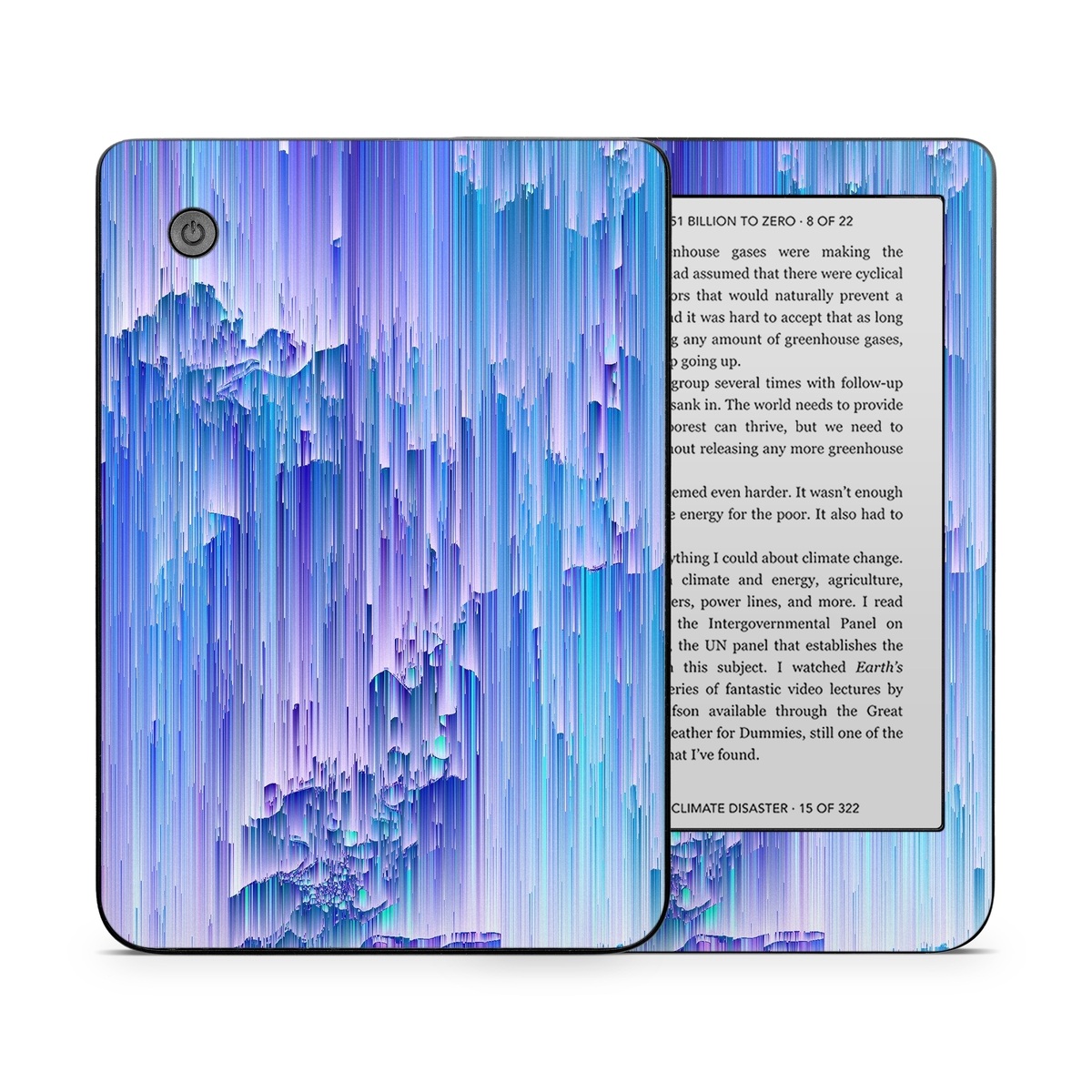 Kobo Clara 2E Skin design of Blue, Purple, Lavender, Ice, with blue, purple colors