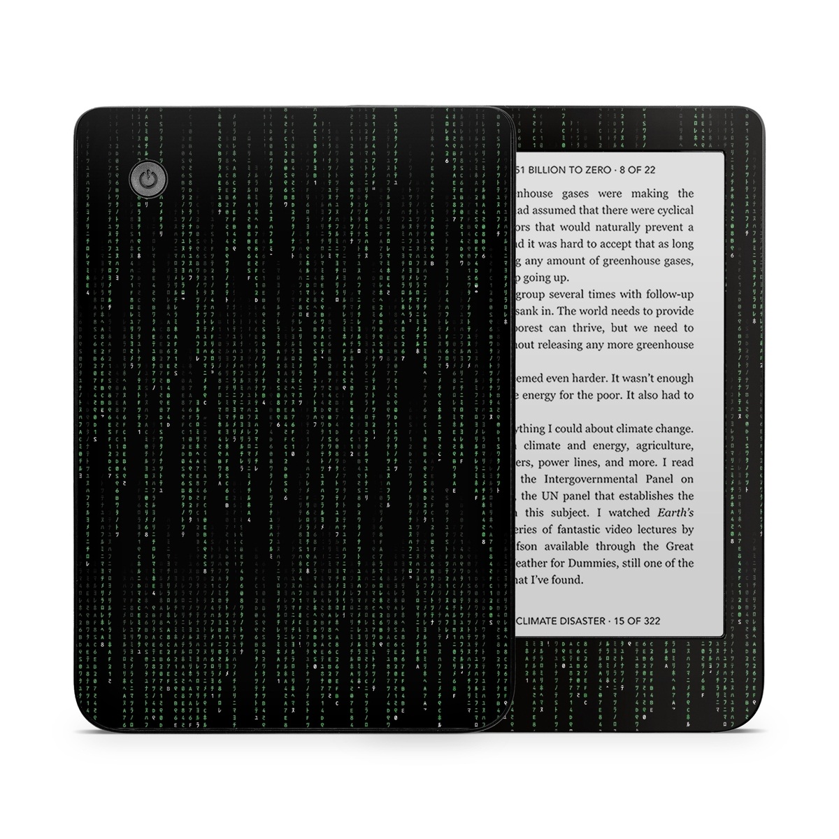 Kobo Clara 2E Skin design of Green, Black, Pattern, Symmetry, with black colors
