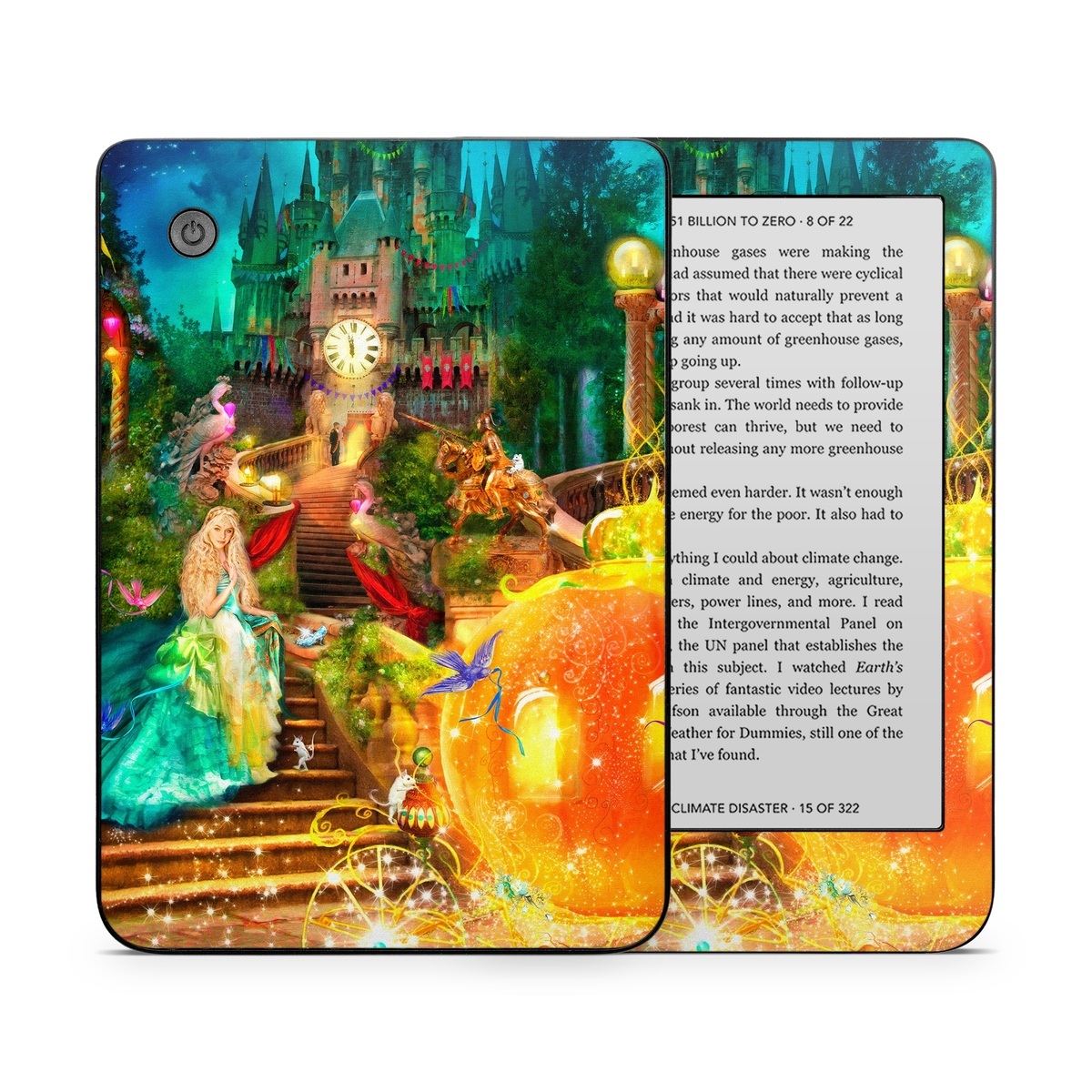 Kobo Clara 2E Skin design of Mythology, Adventure game, World, Fictional character, Theatrical scenery, Art, with yellow, orange, blue, green, red, purple, white, black colors