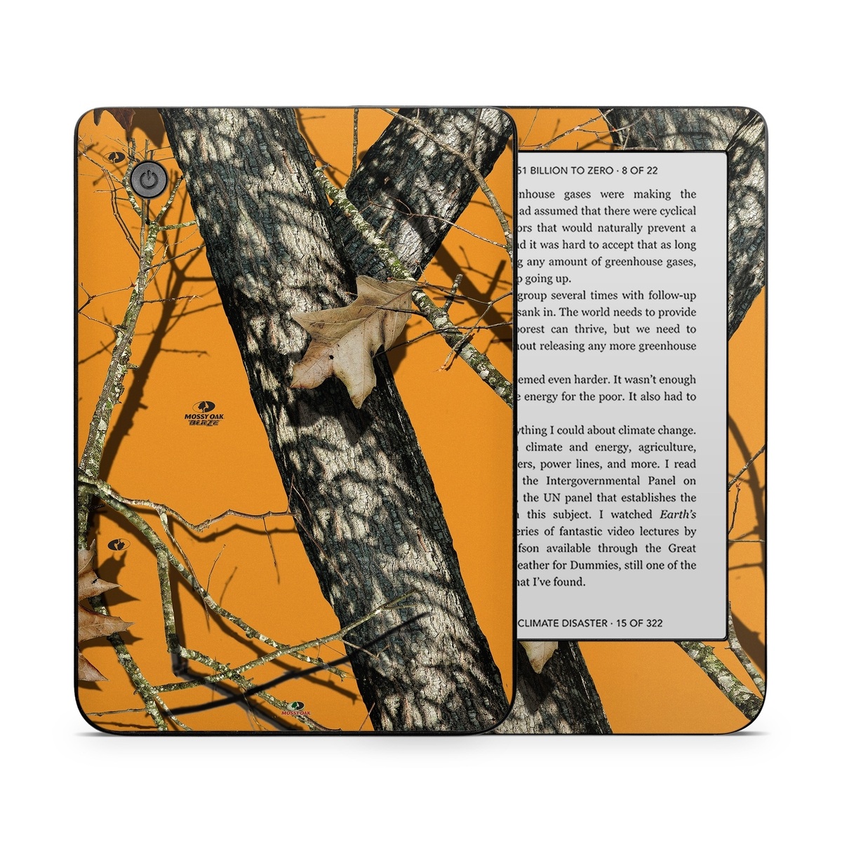 Kobo Clara 2E Skin design of Tree, Branch, Canoe birch, Woody plant, Plant, Leaf, Adaptation, Wildlife, Trunk, Birch family, with green, black, gray, red colors