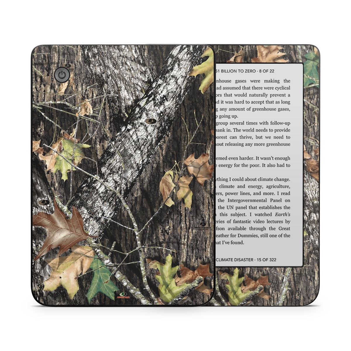 Kobo Clara 2E Skin design of Leaf, Tree, Plant, Adaptation, Camouflage, Branch, Wildlife, Trunk, Root, with black, gray, green, red colors