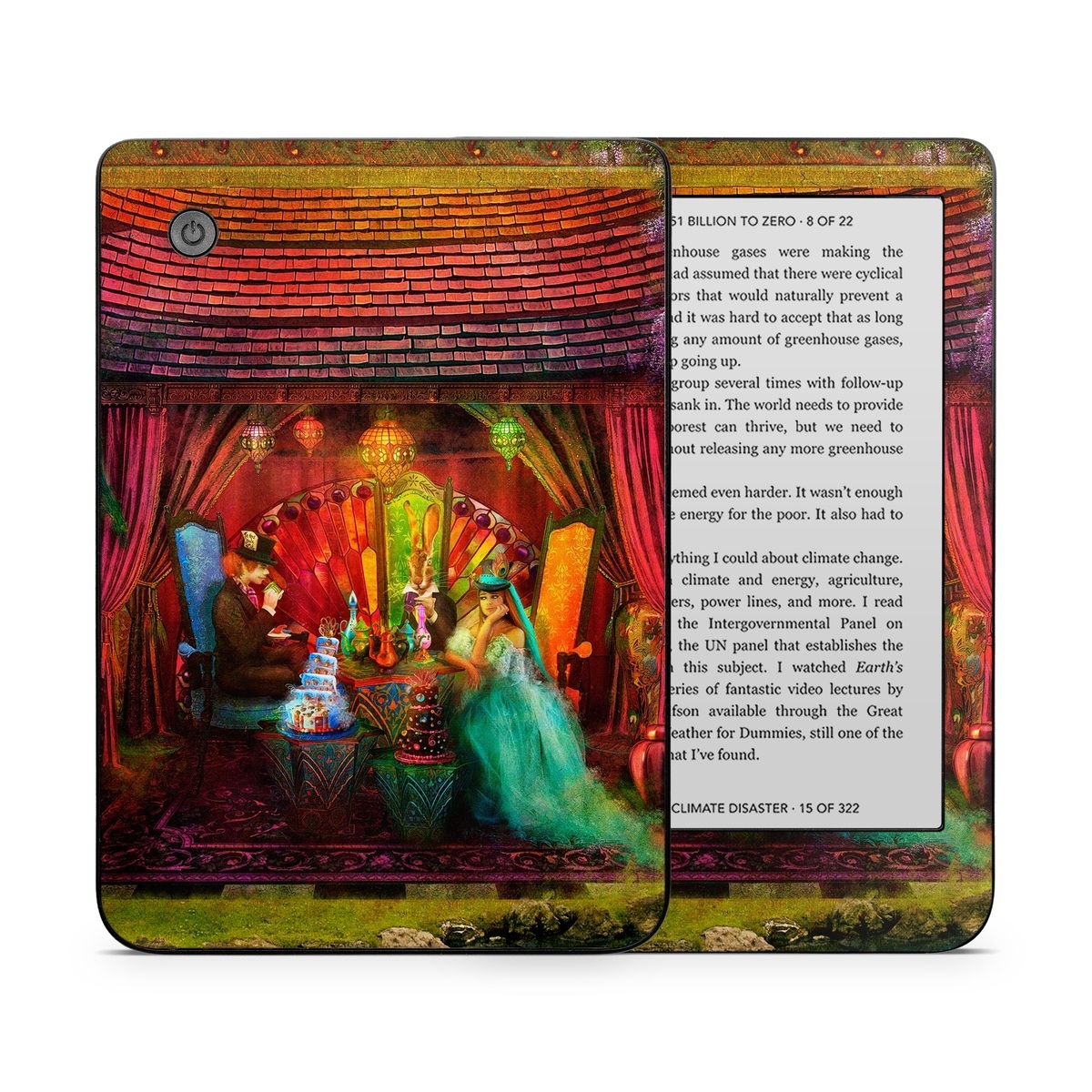Kobo Clara 2E Skin design of Hindu temple, Temple, Art, Painting, Place of worship, Stage, Fictional character, with black, red, green, blue, gray colors