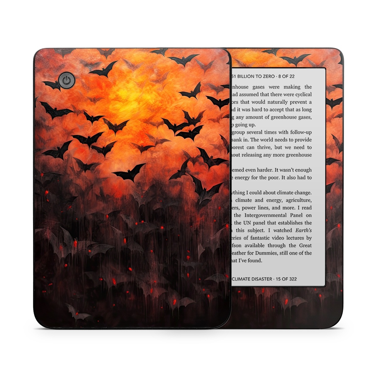 Kobo Clara 2E Skin design of Vertebrate, Plant, Leaf, Orange, Branch, Natural landscape, Organism, Bird, Deciduous, Woody plant, with yellow, orange, red, black colors