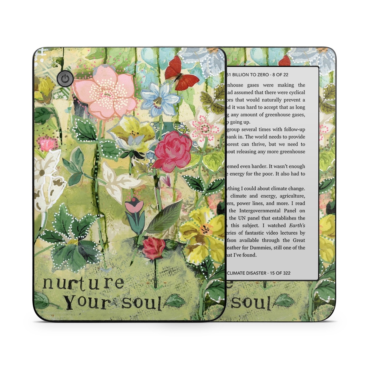 Kobo Clara 2E Skin design of Flower, Plant, Botany, Pink, Wildflower, Flowering plant, Watercolor paint, Petal, Floral design, Pattern, with green, pink, red, blue, white, black colors