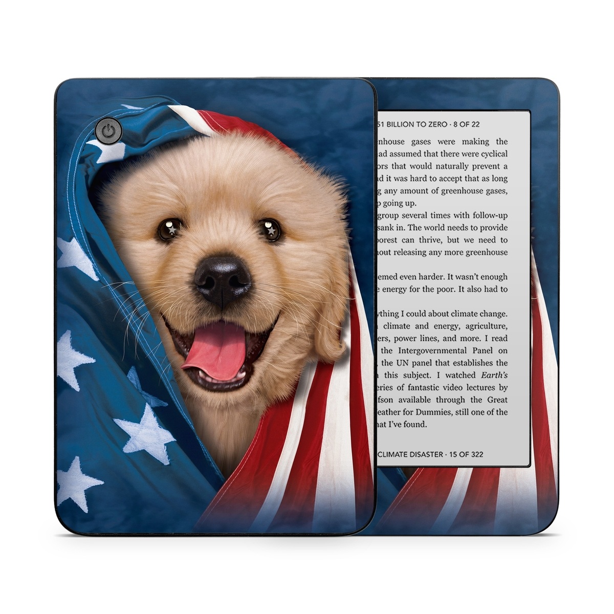 Kobo Clara 2E Skin design of Dog, Canidae, Mammal, Dog breed, Carnivore, Puppy, Snout, Companion dog, Sporting Group, Pomeranian, with yellow, black, brown, white, blue, red colors