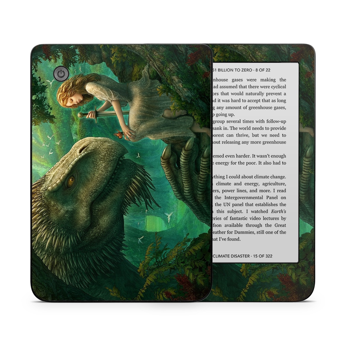 Kobo Clara 2E Skin design of Dinosaur, Cg artwork, Mythology, Fictional character, Troodon, Extinction, Velociraptor, Illustration, Animated cartoon, Tyrannosaurus, with black, green, gray, red colors