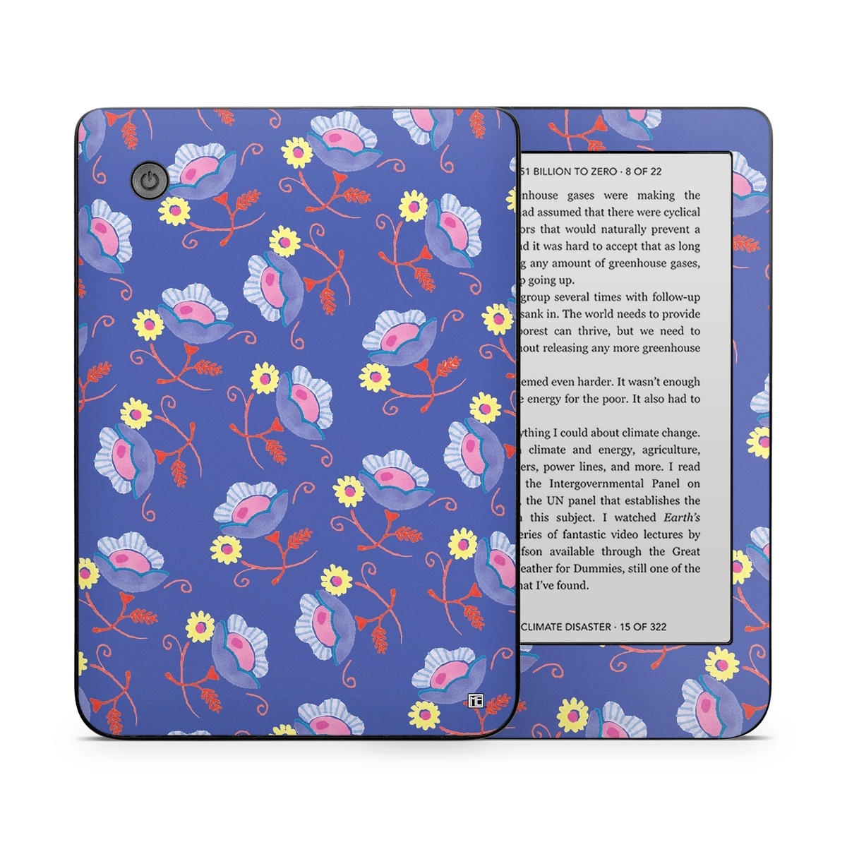 Kobo Clara 2E Skin design of Azure, Textile, Rectangle, Art, Aqua, Painting, Pattern, Electric blue, Font, Visual arts, with purple, red, yellow, pink colors