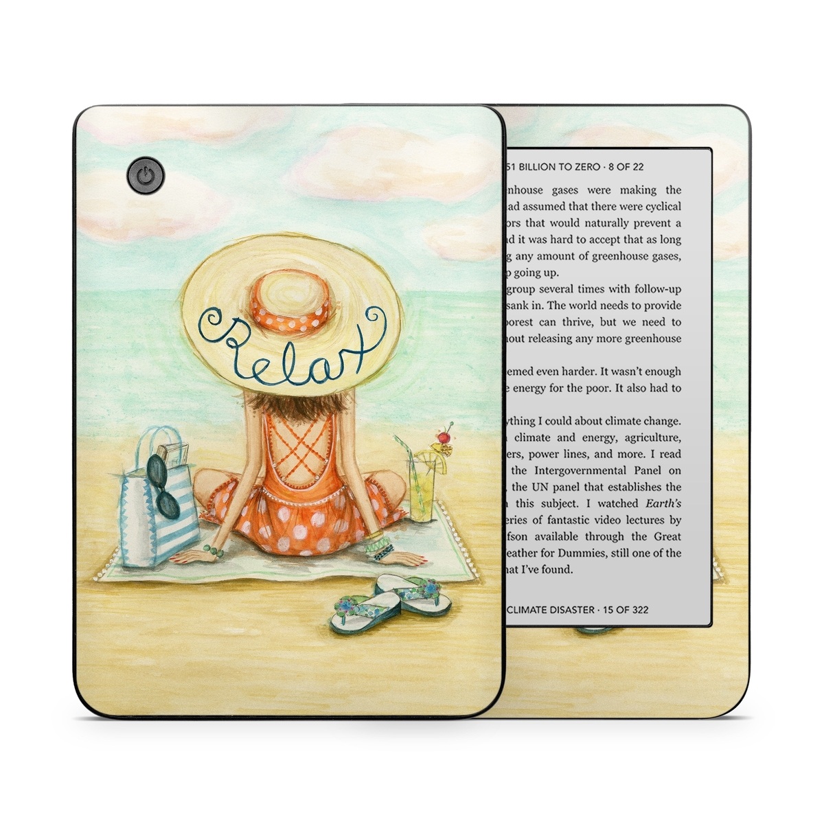 Kobo Clara 2E Skin design of Illustration, Cartoon, Watercolor paint, Art, Drawing, Child art, Sketch, Paint, Still life, with white, yellow, blue, red, black, yellow colors