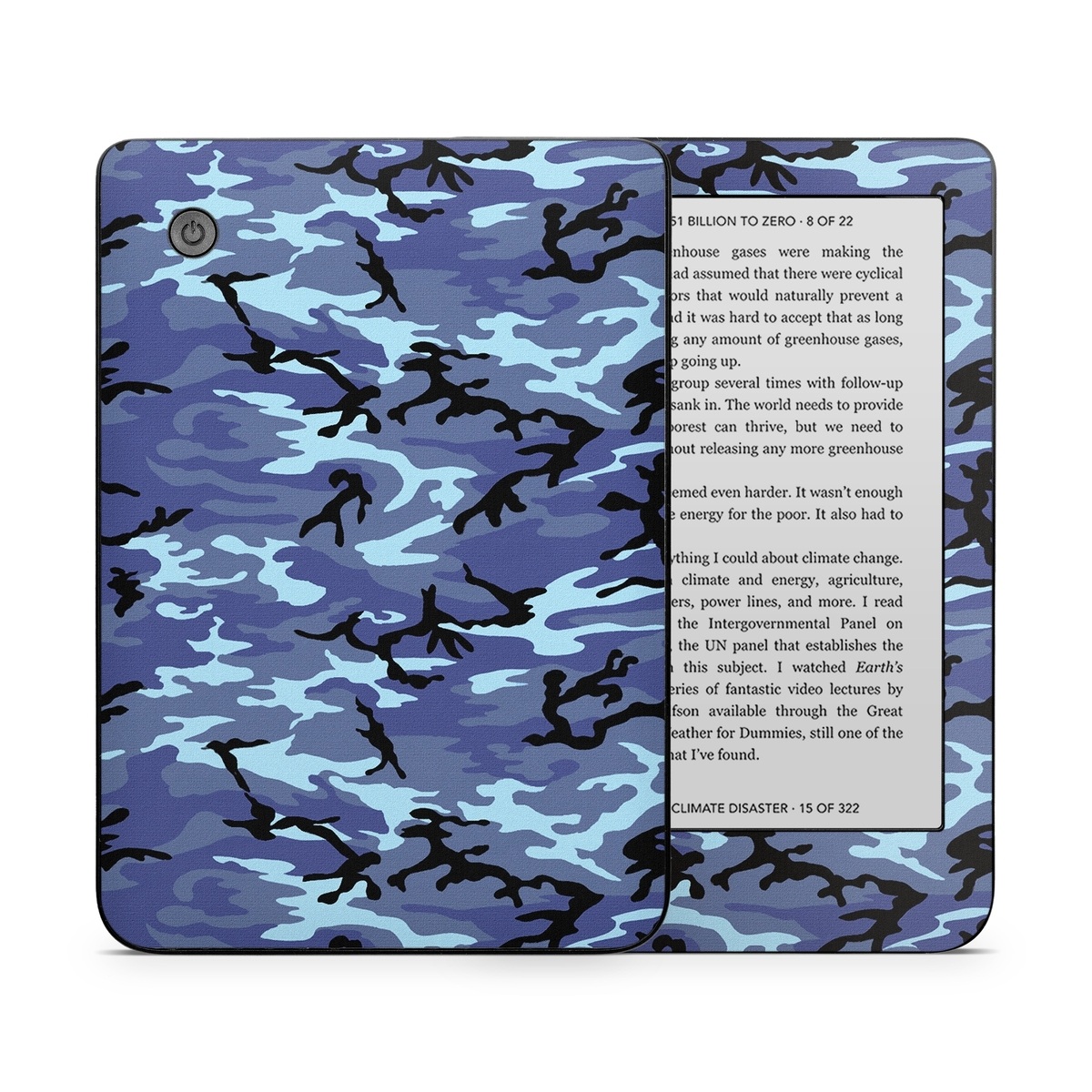 Kobo Clara 2E Skin design of Military camouflage, Pattern, Blue, Aqua, Teal, Design, Camouflage, Textile, Uniform, with blue, black, gray, purple colors