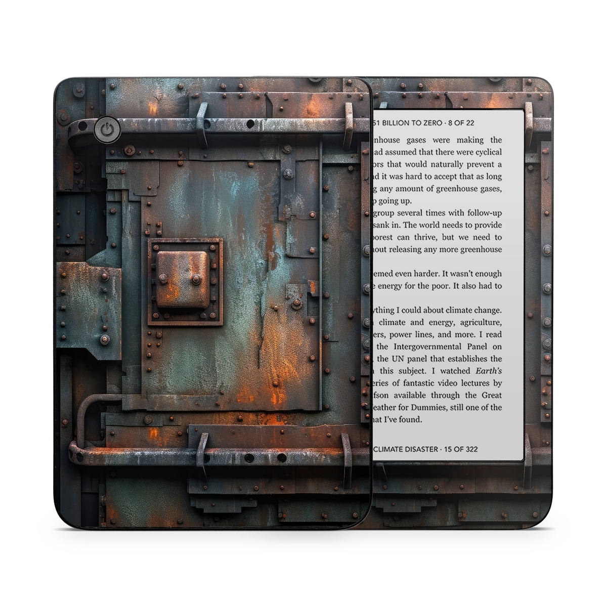 Kobo Clara 2E Skin design of Wood, Train, Wheel, Motor vehicle, Mode of transport, Rolling, Automotive lighting, Rolling stock, freight car, Gas, with black, brown, gray, white, orange colors