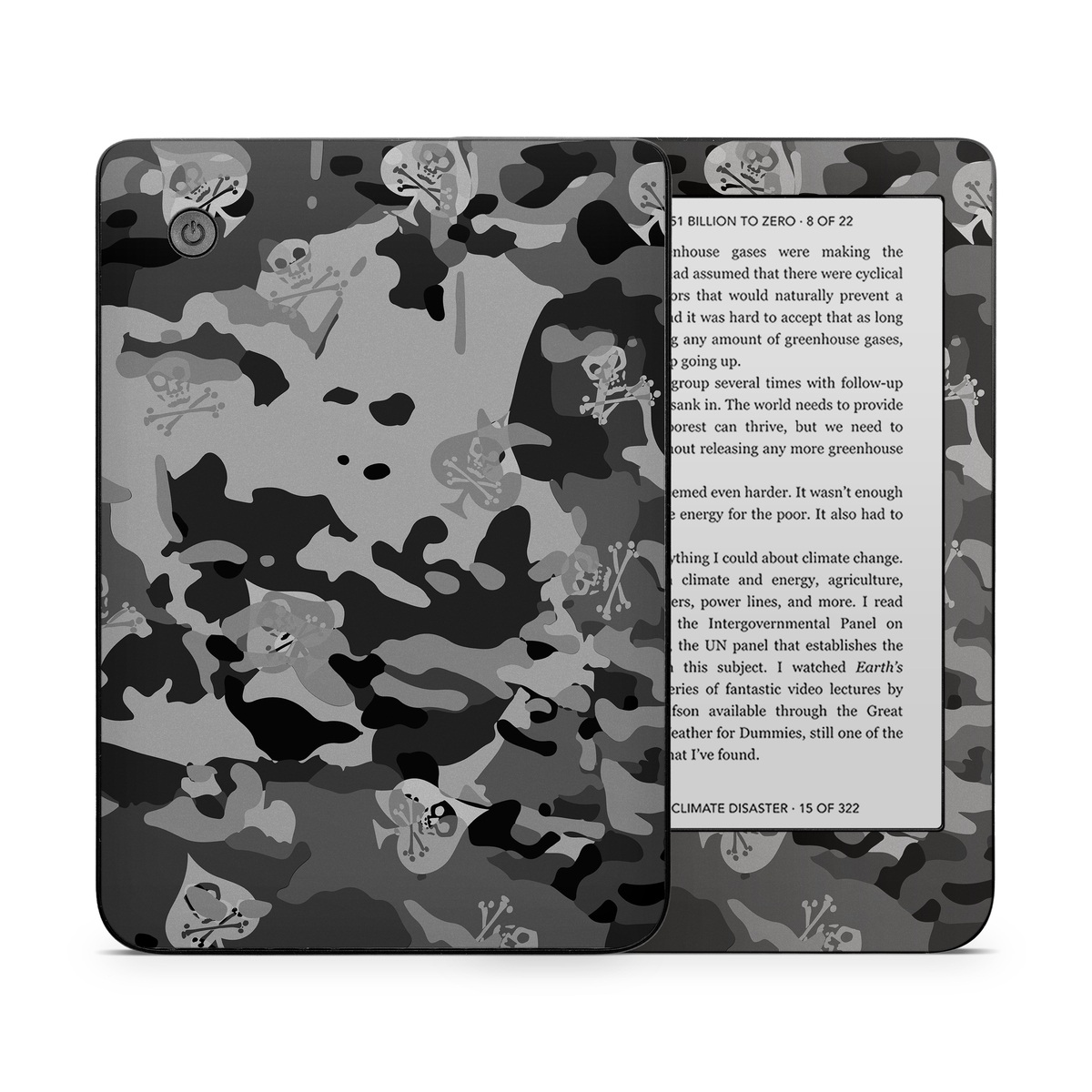 Kobo Clara 2E Skin design of Military camouflage, Pattern, Design, Camouflage, Illustration, Uniform, Black-and-white, Wallpaper, Art, with black, gray colors