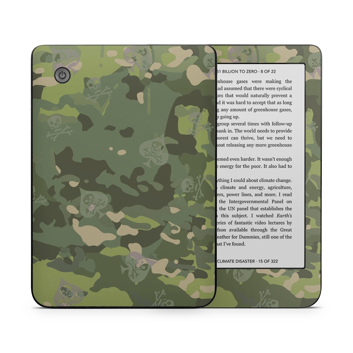 Kobo Clara 2E Skin design of Military camouflage, Pattern, Camouflage, Uniform, Clothing, Green, Design, Leaf, Plant, Illustration, with green, brown colors
