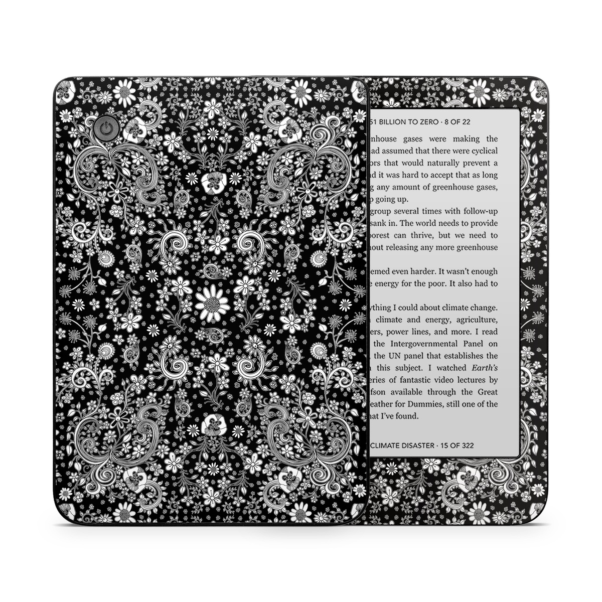 Kobo Clara 2E Skin design of Pattern, Monochrome, Design, Black-and-white, Visual arts, Textile, Motif, Monochrome photography, Symmetry, with black, white colors