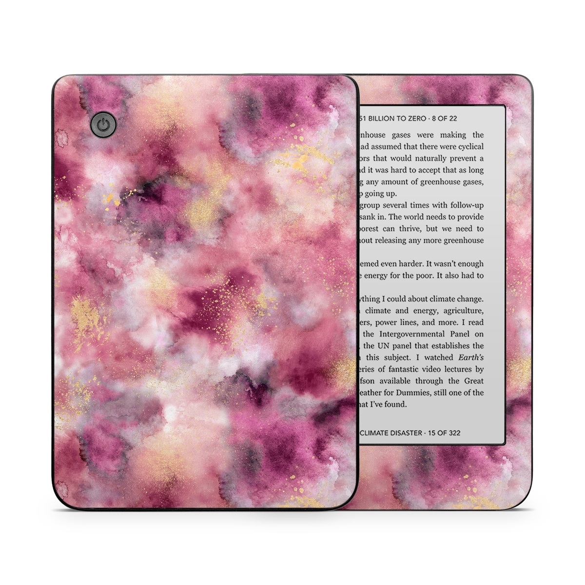 Kobo Clara 2E Skin design of Purple, Pink, Magenta, Pattern, Plant, Art, Flower, Peach, Event, Petal, with white, black, red, purple, yellow, pink colors