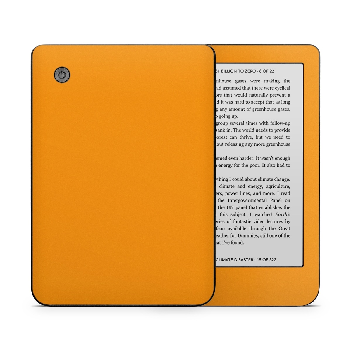 Kobo Clara 2E Skin design of Orange, Yellow, Brown, Text, Amber, Font, Peach, with orange colors