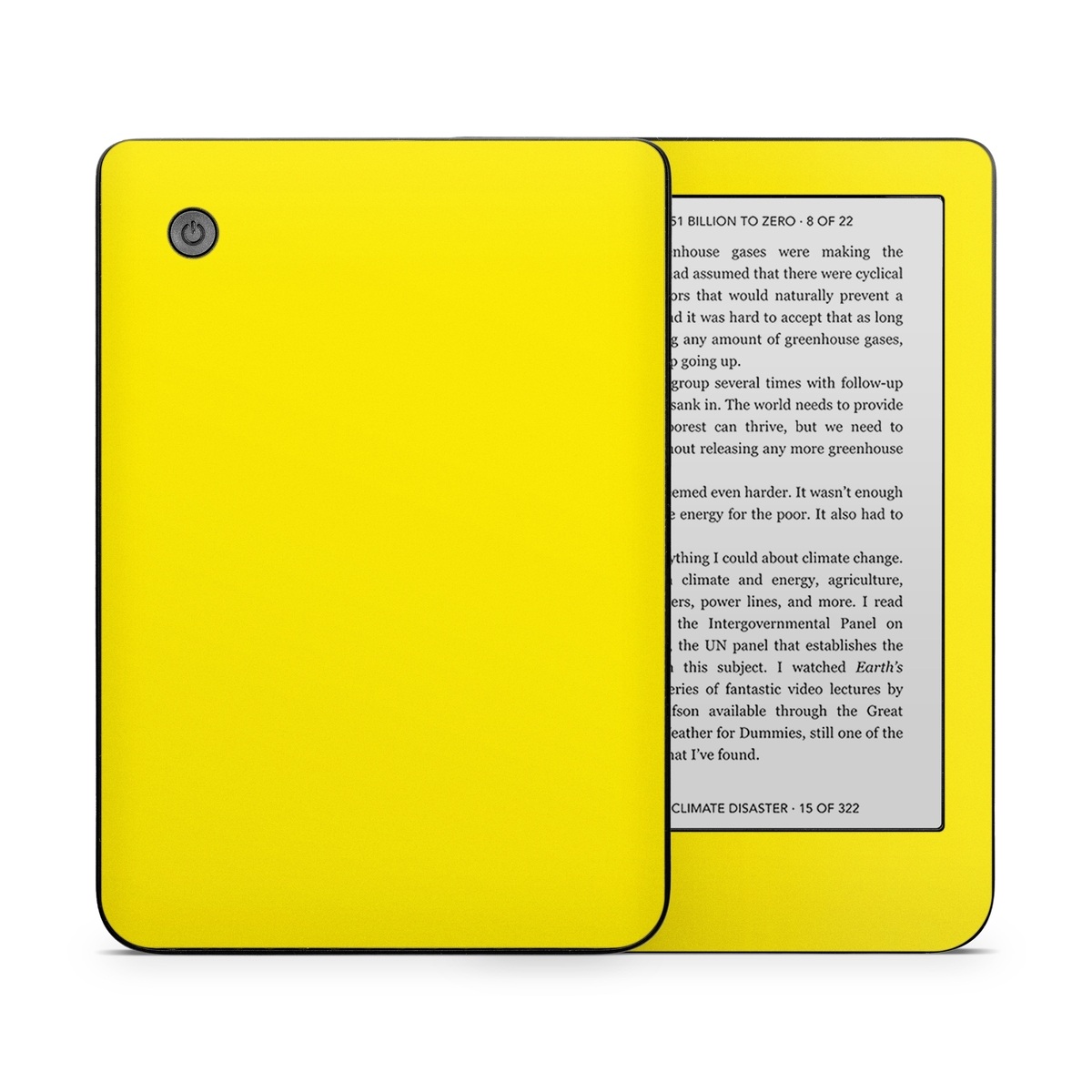 Kobo Clara 2E Skin design of Green, Yellow, Orange, Text, Font, with yellow colors