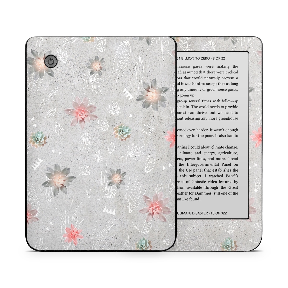 Kobo Clara 2E Skin design of Pink, Pattern, Wrapping paper, Textile, Design, Wallpaper, Floral design, Plant, Flower, with gray, red, white, pink colors