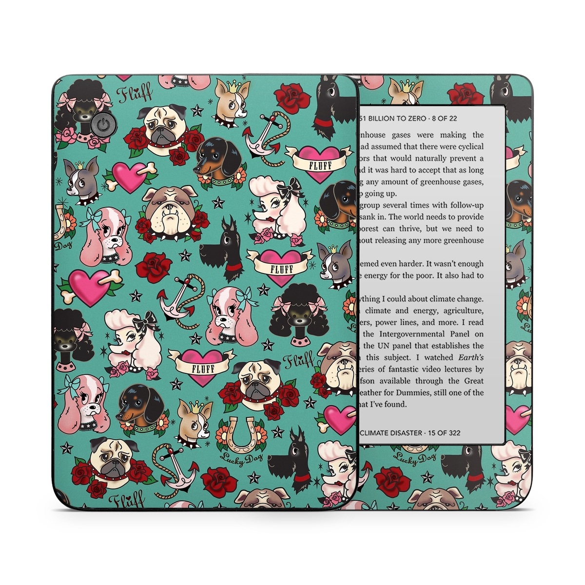 Kobo Clara 2E Skin design of Cartoon, Pattern, Illustration, Design, Crowd, Textile, Art, with blue, brown, red, white, black, green, gray colors