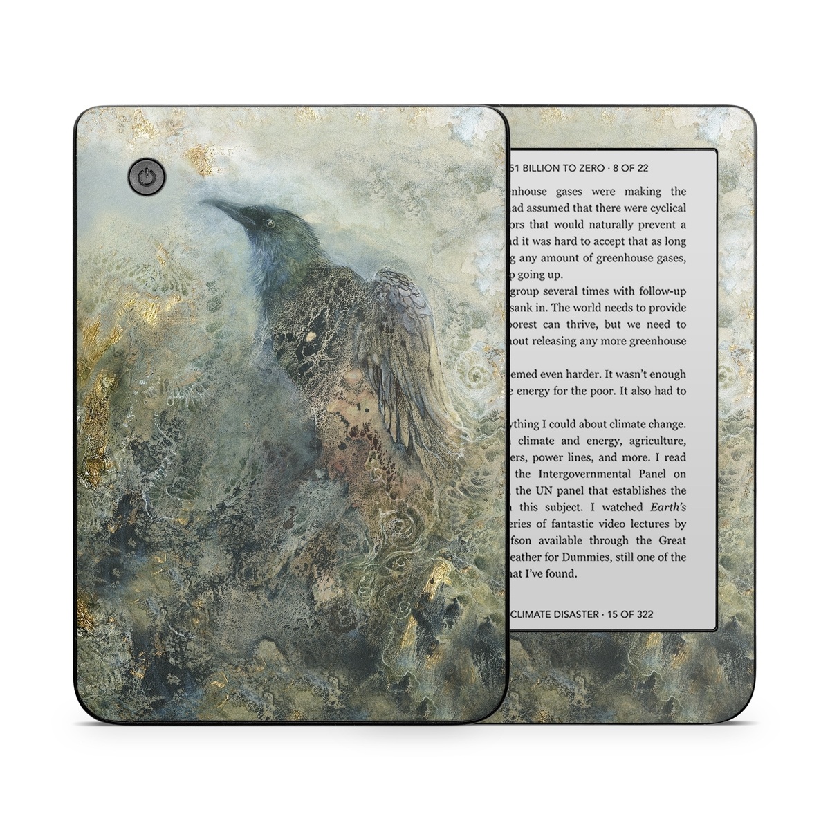 Kobo Clara 2E Skin design of Painting, Water, Geology, Art, Rock, Watercolor paint, Illustration, with black, gray, white, blue colors