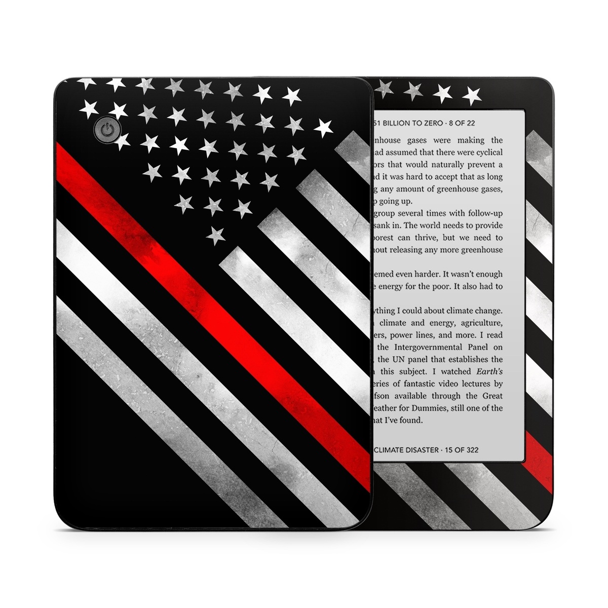 Kobo Clara 2E Skin design of Flag of the united states, Flag, Line, Black-and-white, Pattern, Flag Day (USA), Veterans day, Independence day, Memorial day, with black, white, gray, red colors