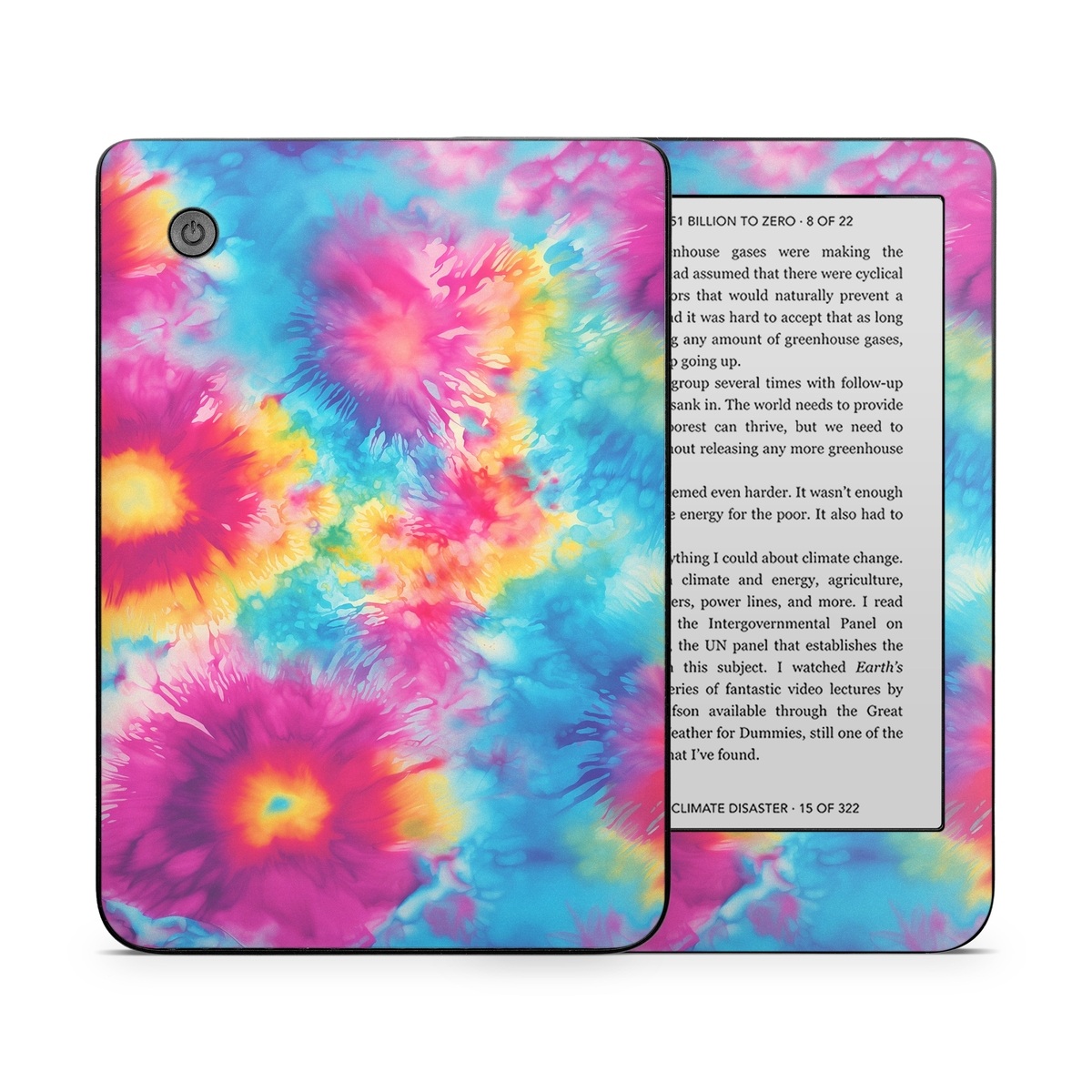 Kobo Clara 2E Skin design of Colorfulness, Plant, Flower, Orange, Paint, Petal, Pink, Art, Painting, Magenta, with black, gray, orange colors