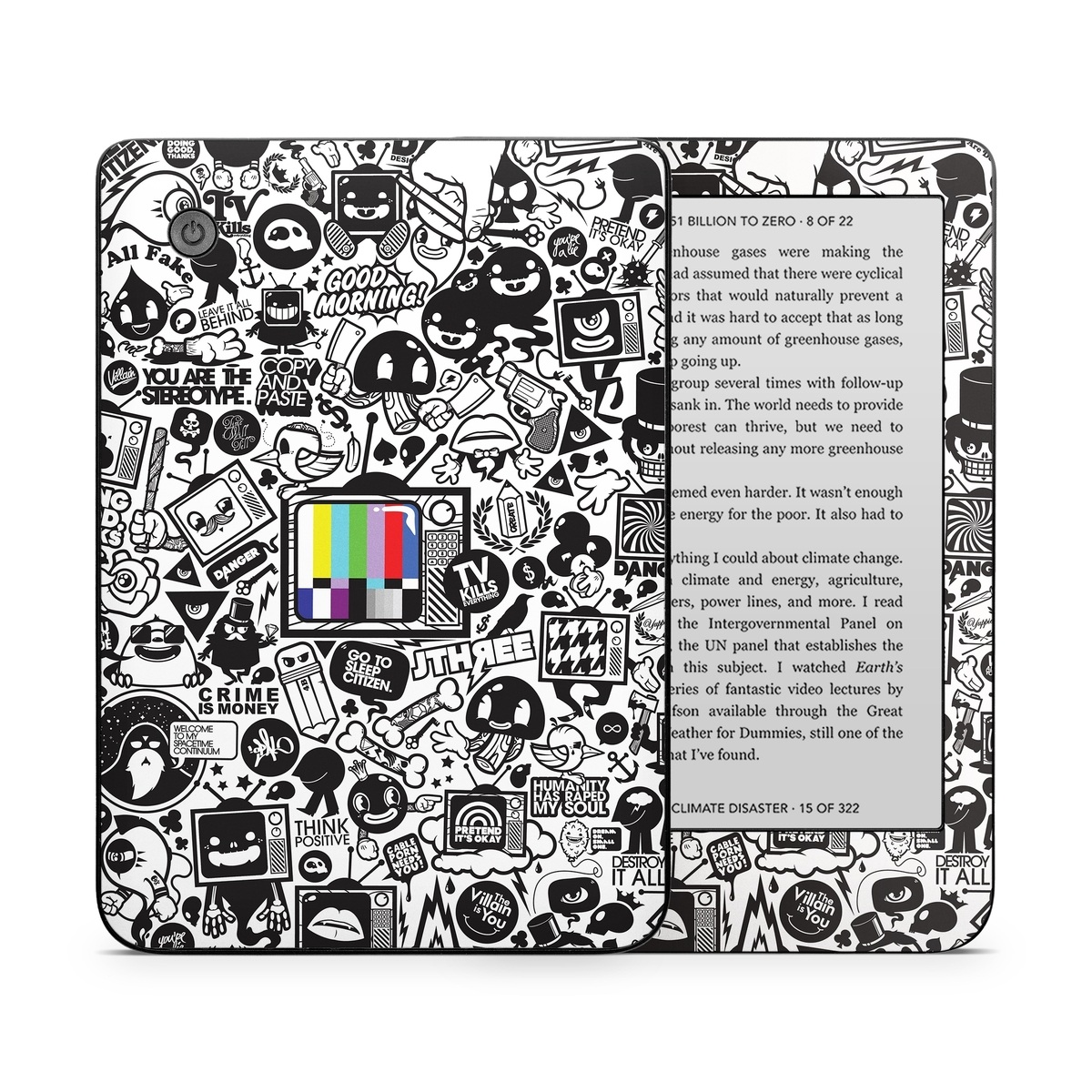 Kobo Clara 2E Skin design of Pattern, Drawing, Doodle, Design, Visual arts, Font, Black-and-white, Monochrome, Illustration, Art, with gray, black, white colors