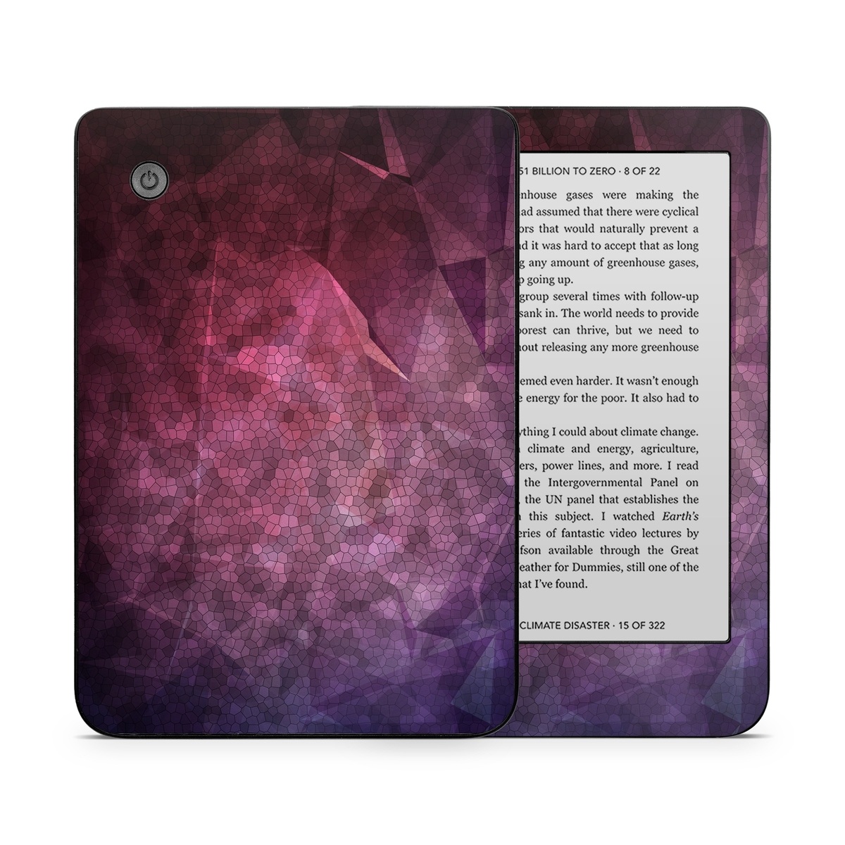 Kobo Clara 2E Skin design of Purple, Sky, Red, Violet, Pink, Pattern, Design, Triangle, Line, Magenta, with black, red, purple, pink, white colors