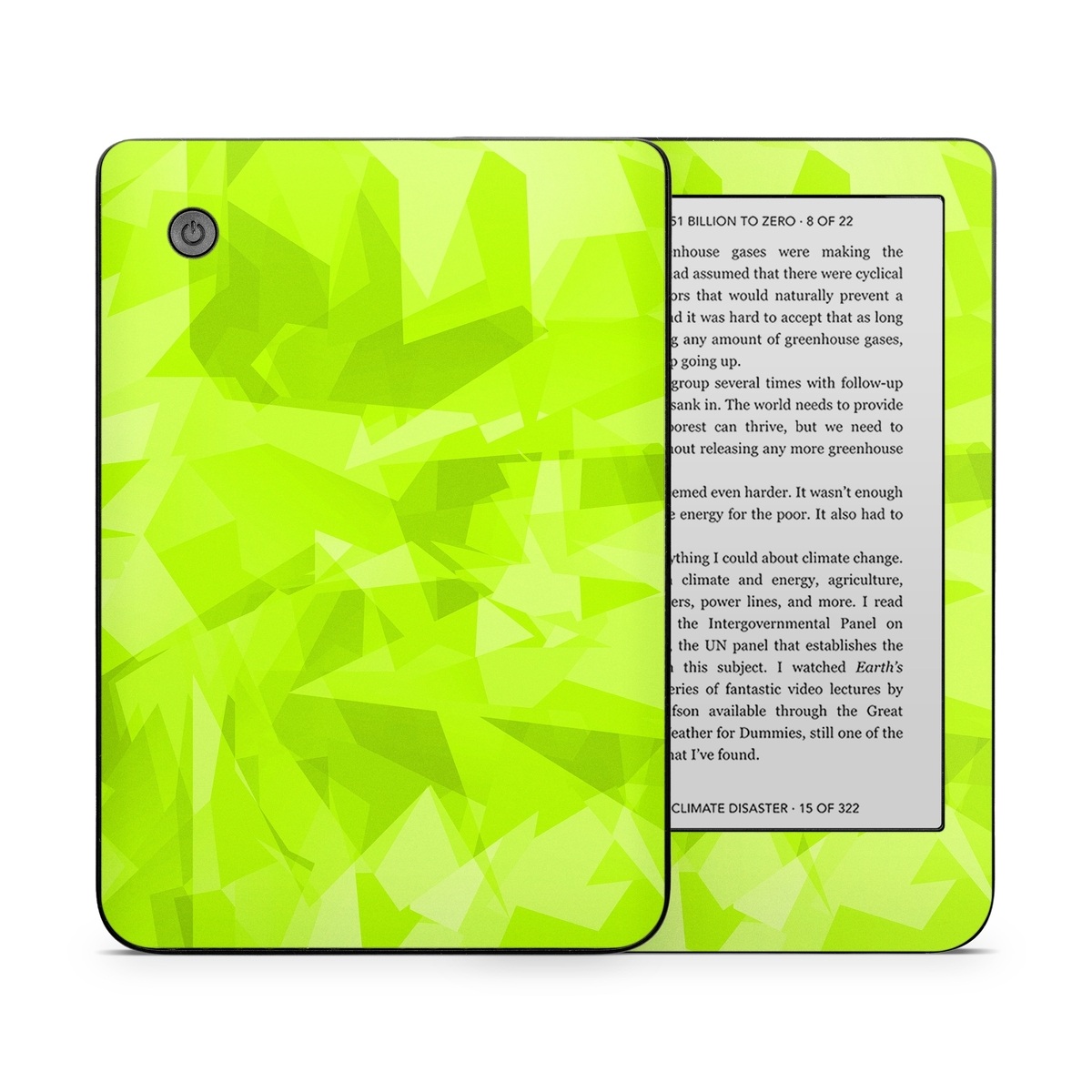 Kobo Clara 2E Skin design, with green colors