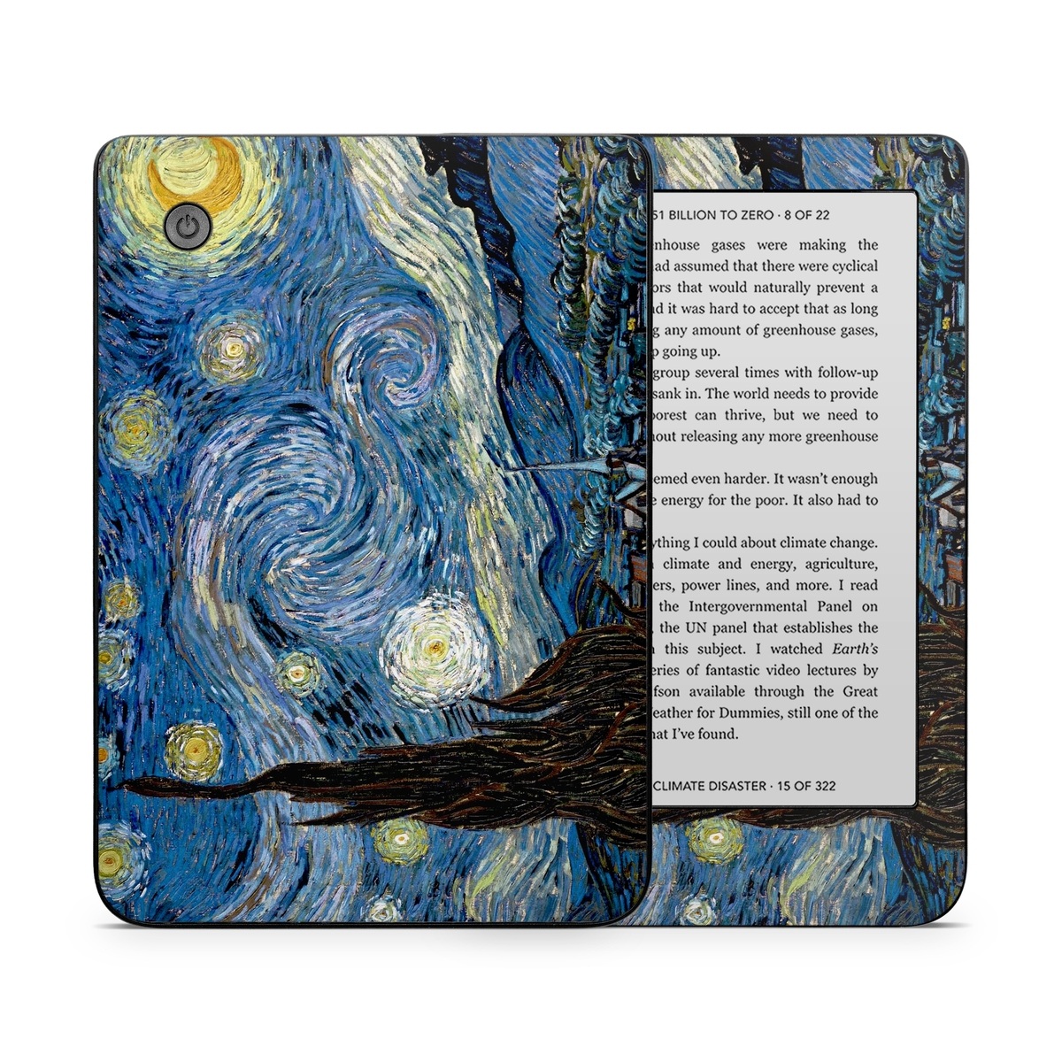 Kobo Clara 2E Skin design of Painting, Purple, Art, Tree, Illustration, Organism, Watercolor paint, Space, Modern art, Plant, with gray, black, blue, green colors